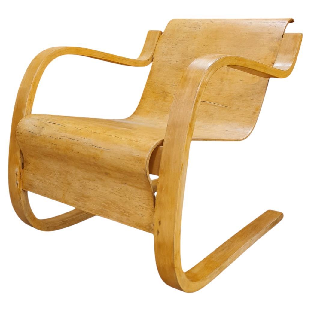 Early Alvar Aalto Spring Chair Model 42, Silver Birch and Birch, Artek ...