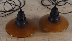 Früher Bernstein Poul Henningsen „PH 2/2“ Mid-Century-Anhänger von Louis Poulsen 1930er Jahre