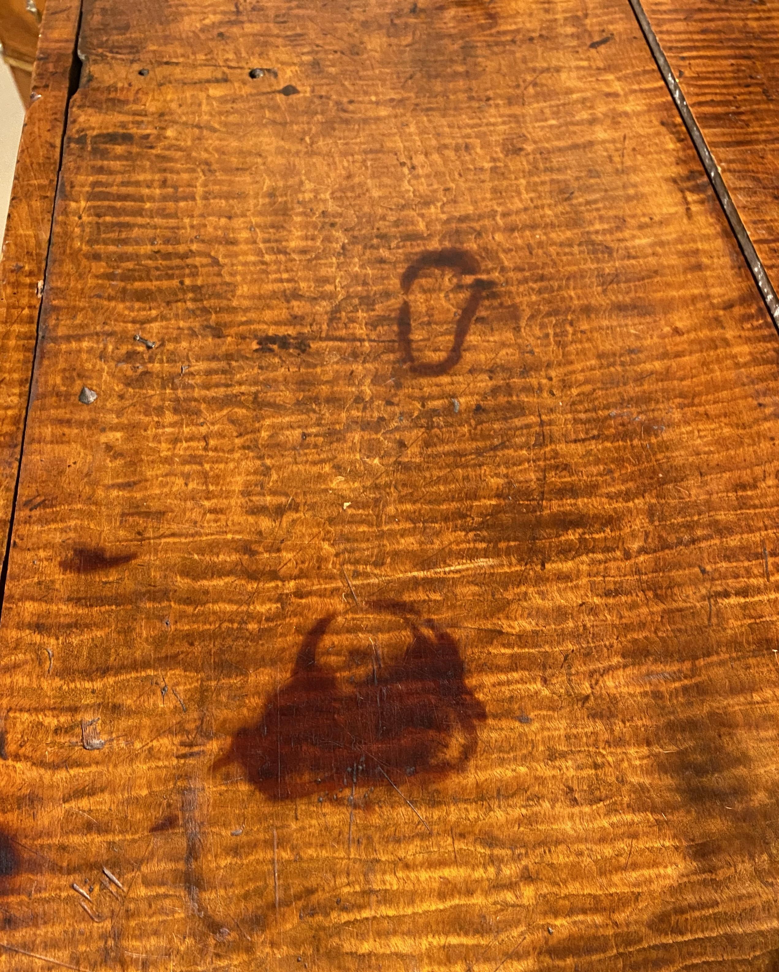 Cassapanca per coperte o cassetta per legna da ardere di Sheraton Tiger dell'inizio del XIX secolo. in vendita 7