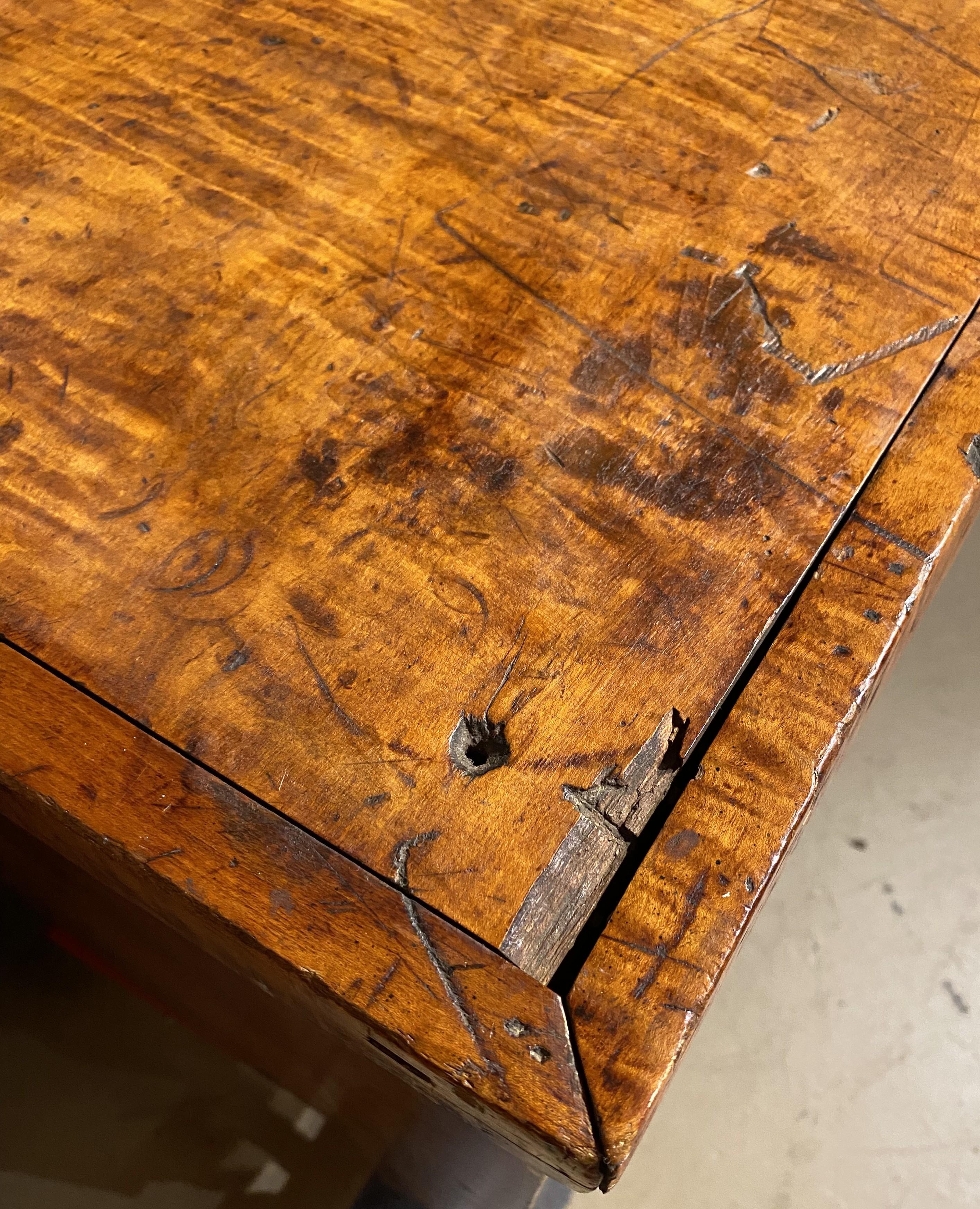 Cassapanca per coperte o cassetta per legna da ardere di Sheraton Tiger dell'inizio del XIX secolo. in vendita 8