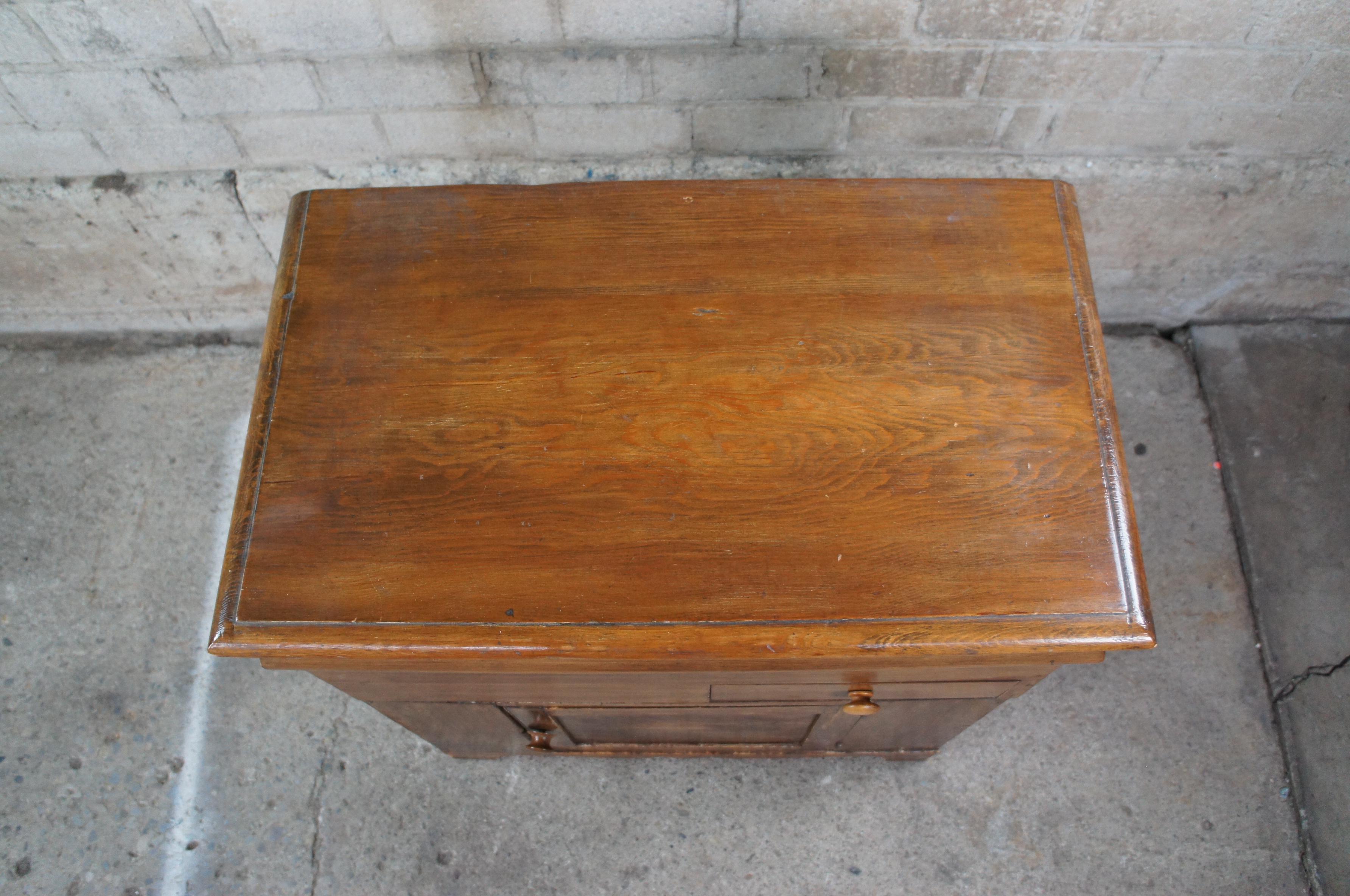19th Century Early American Antique Pine Dough Box Bin Speaker Music Cabinet Trunk Chest For Sale