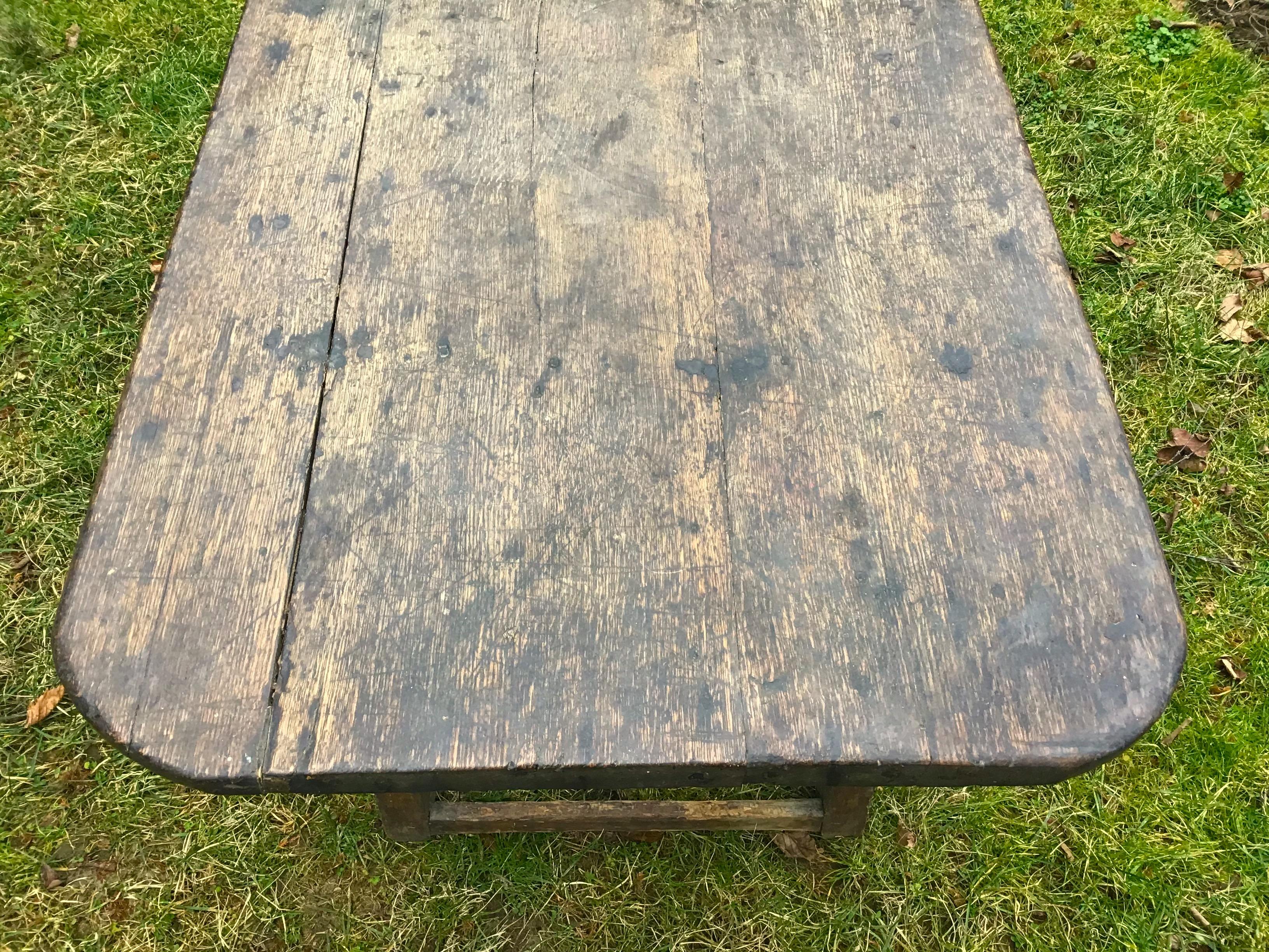 18th Century and Earlier Tavern Table 18th Century Primitive Handmade Early American Antique 