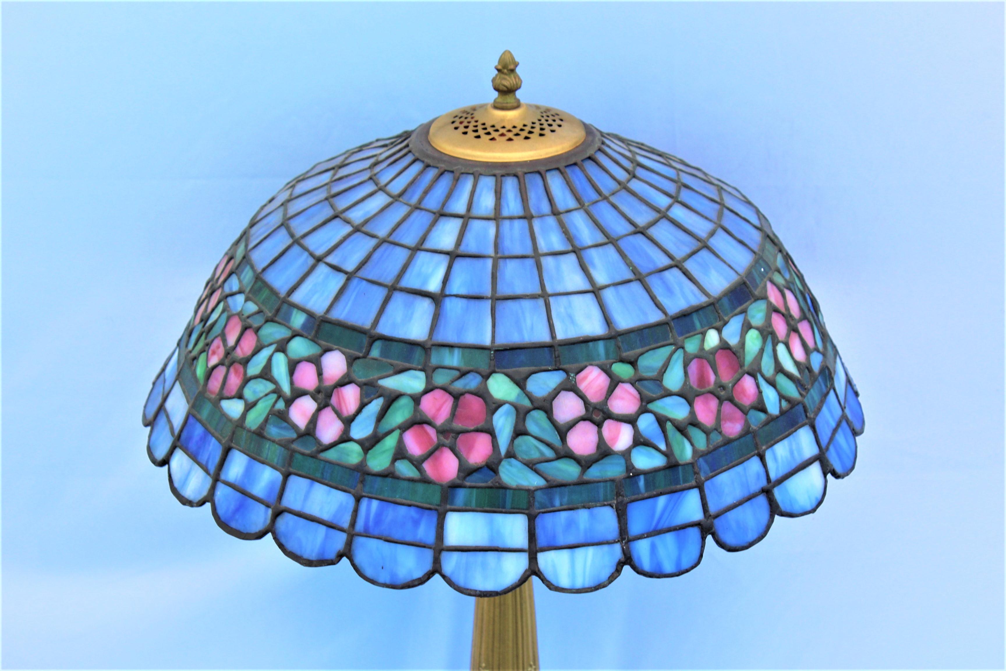 antique flower lamp