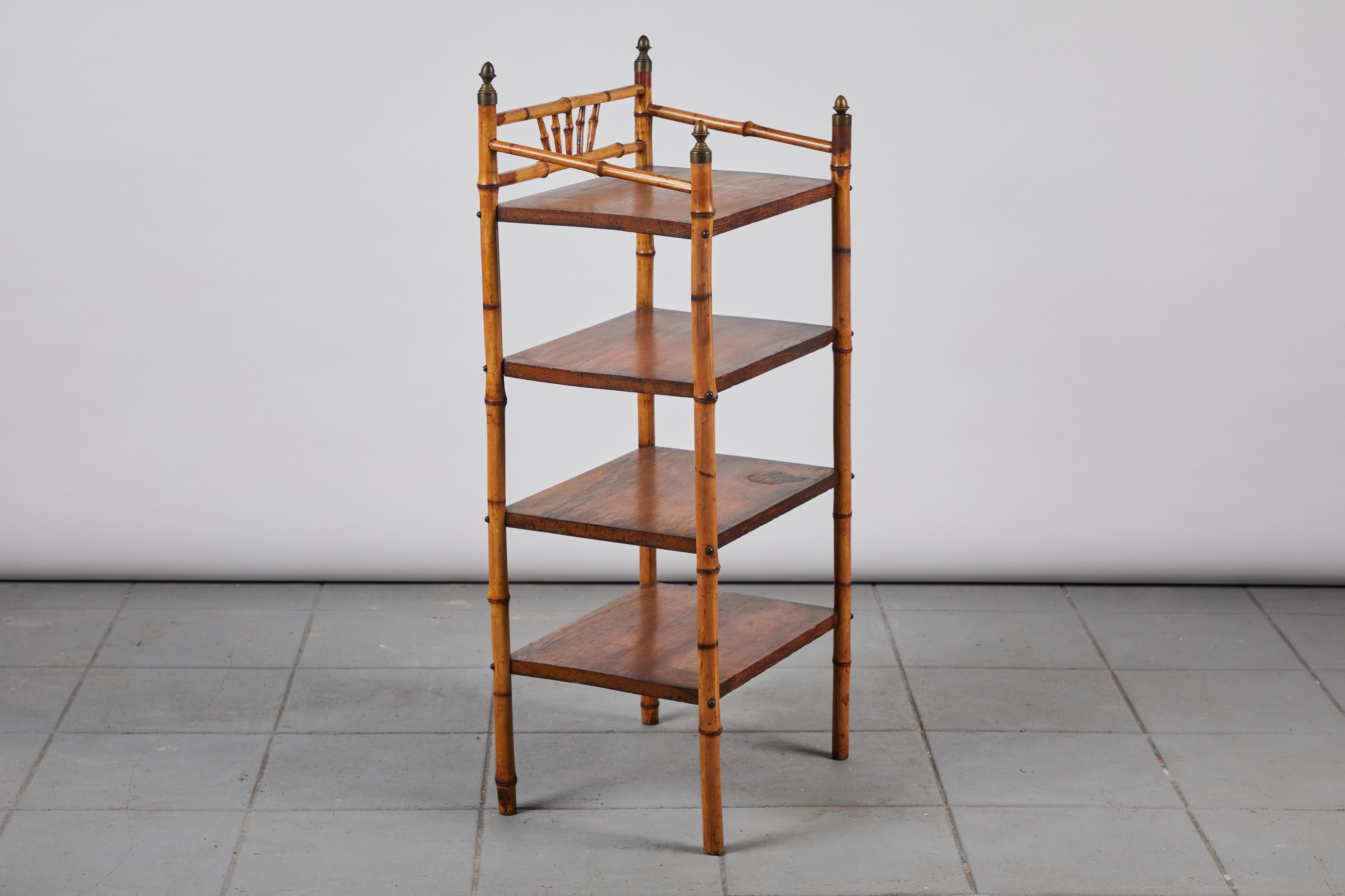 Early American Bamboo Spindle Shelf 1