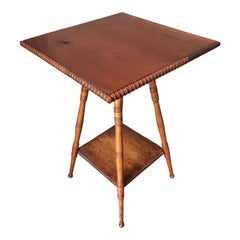 Early American Bobbin Leg Parlor Accent Table