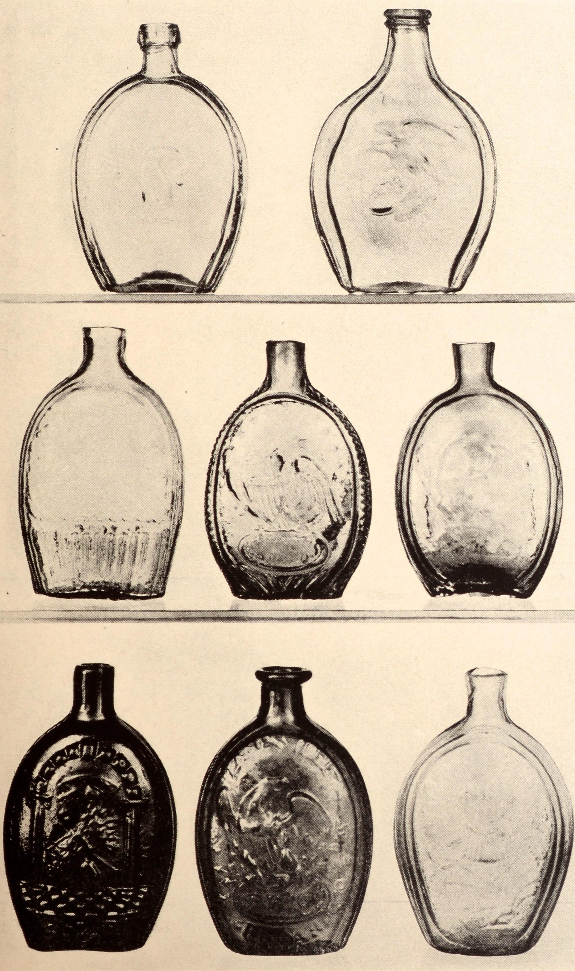 Paper Early American Bottles & Flasks & Other Rare American Glass Collected, Maclay For Sale