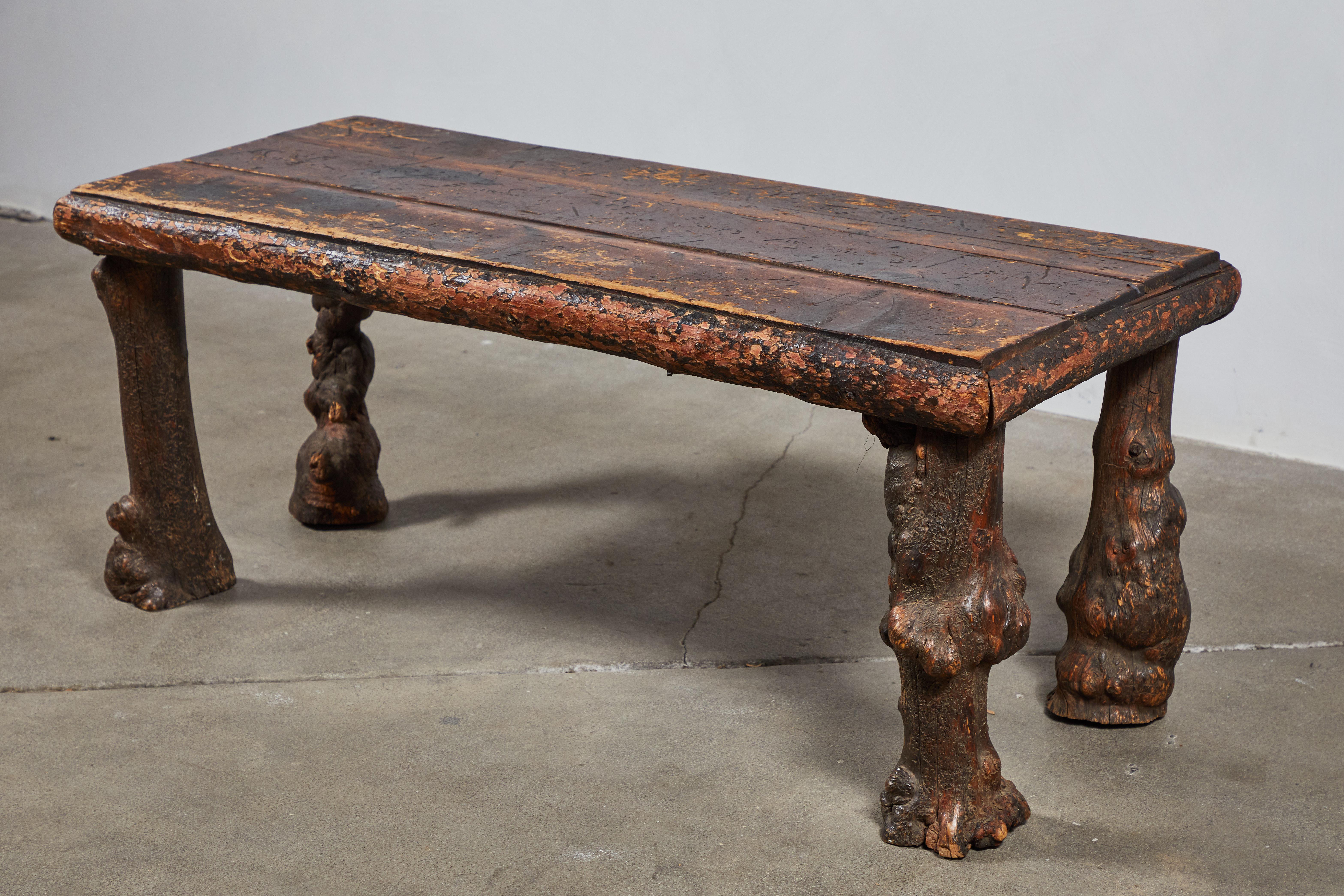 Early American Burled Wood Table 6