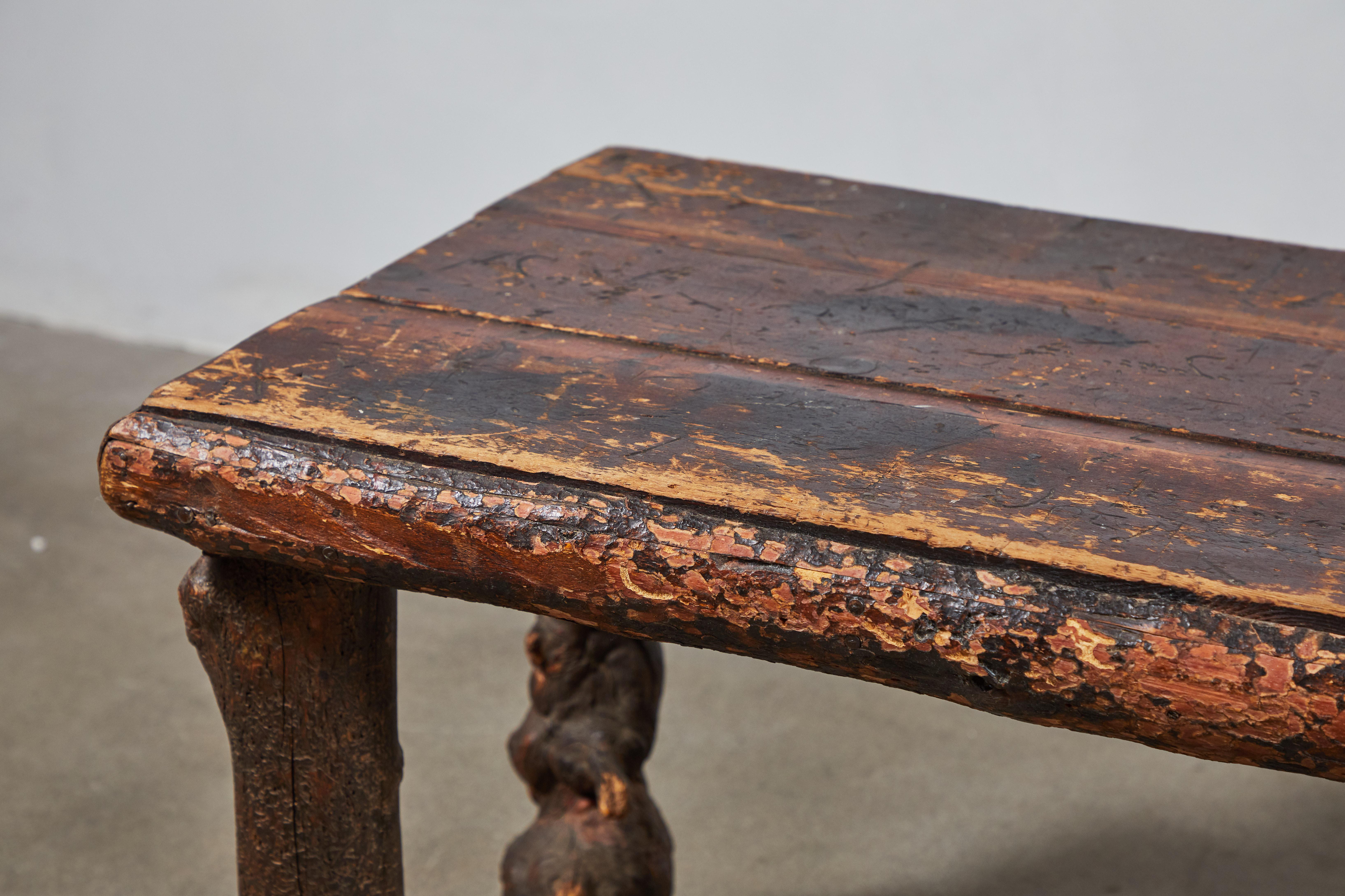 Early American Burled Wood Table 7