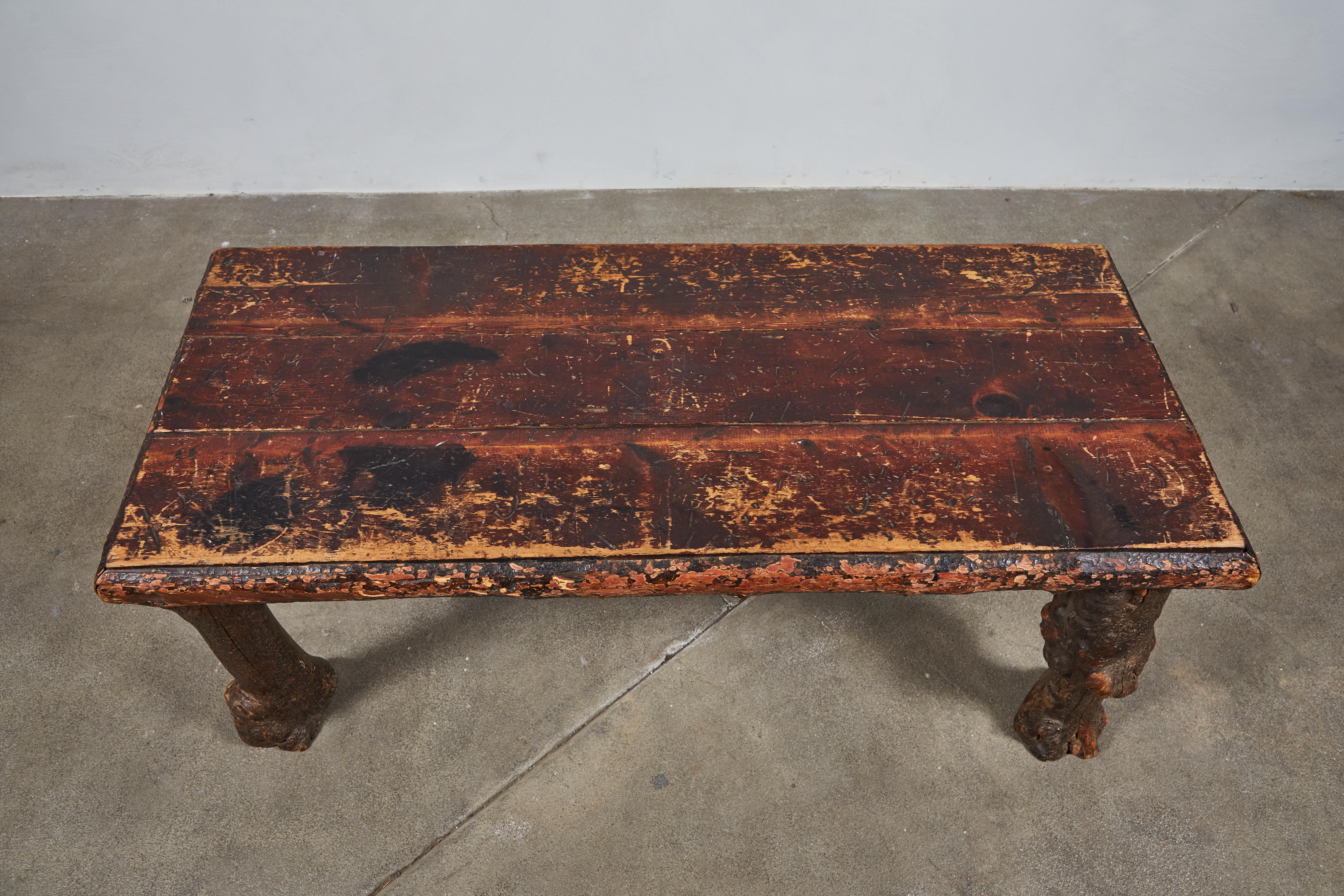 Early American Burled Wood Table 8