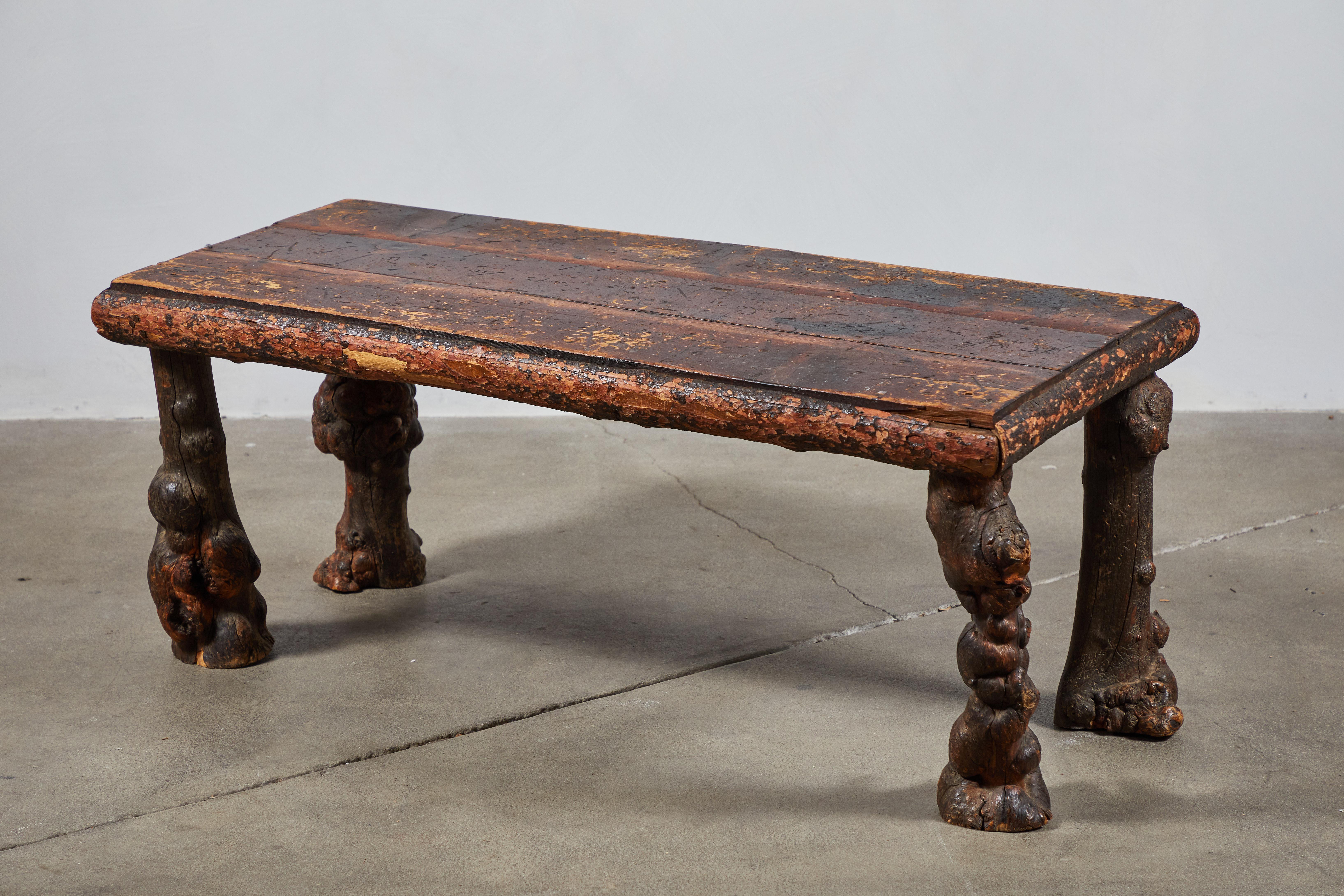 Early American Burled Wood Table 1