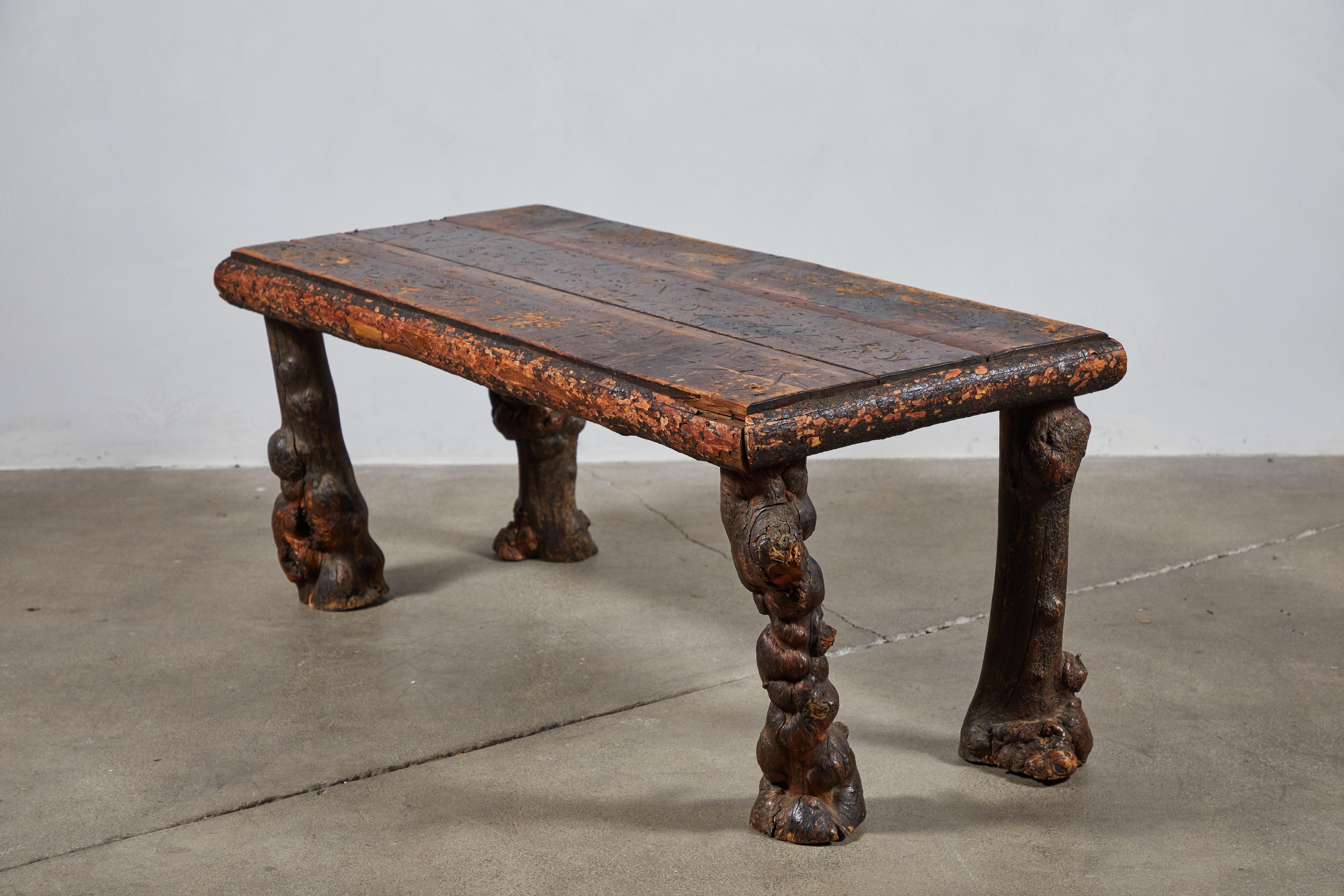 Early American Burled Wood Table 3