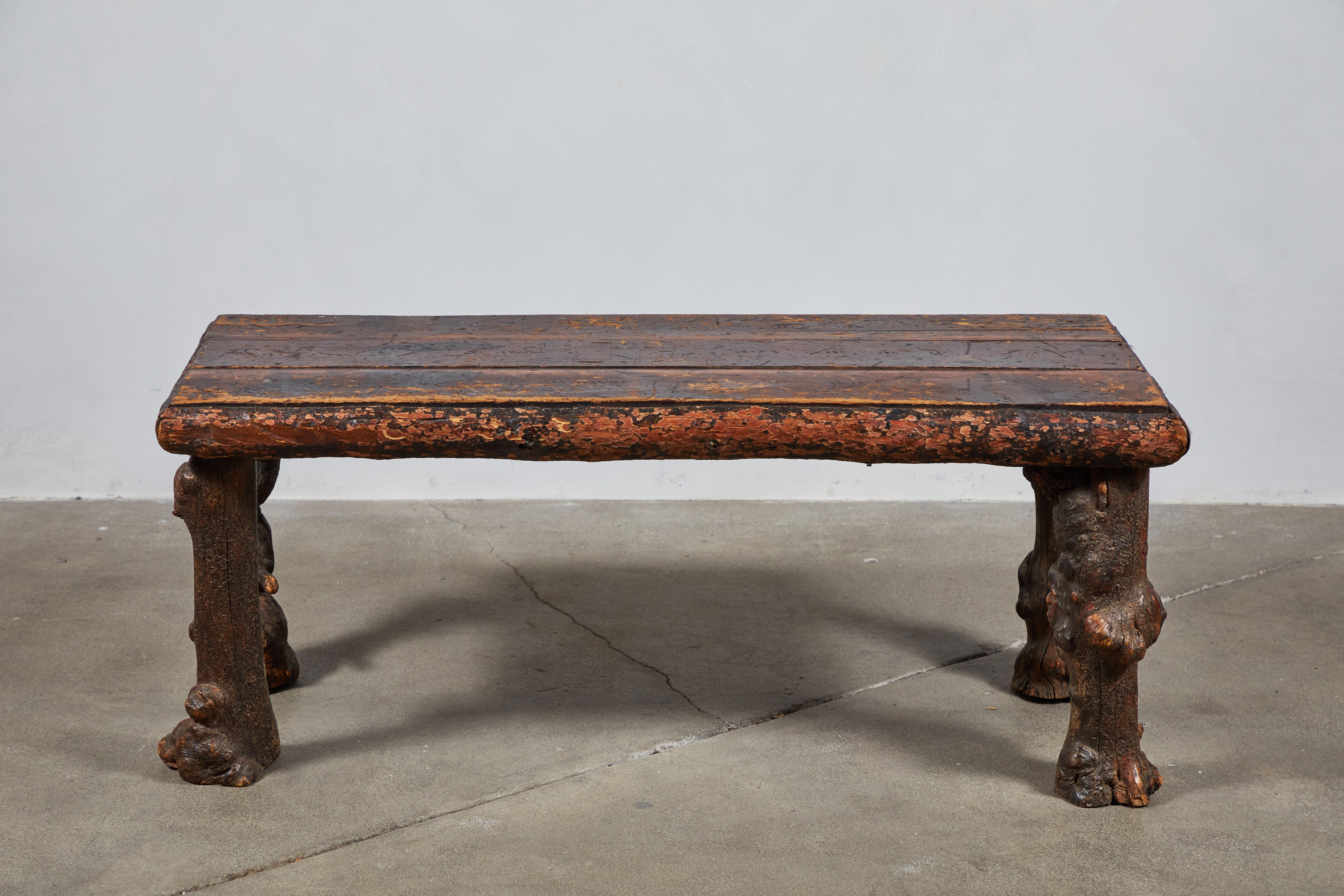 Early American Burled Wood Table 4