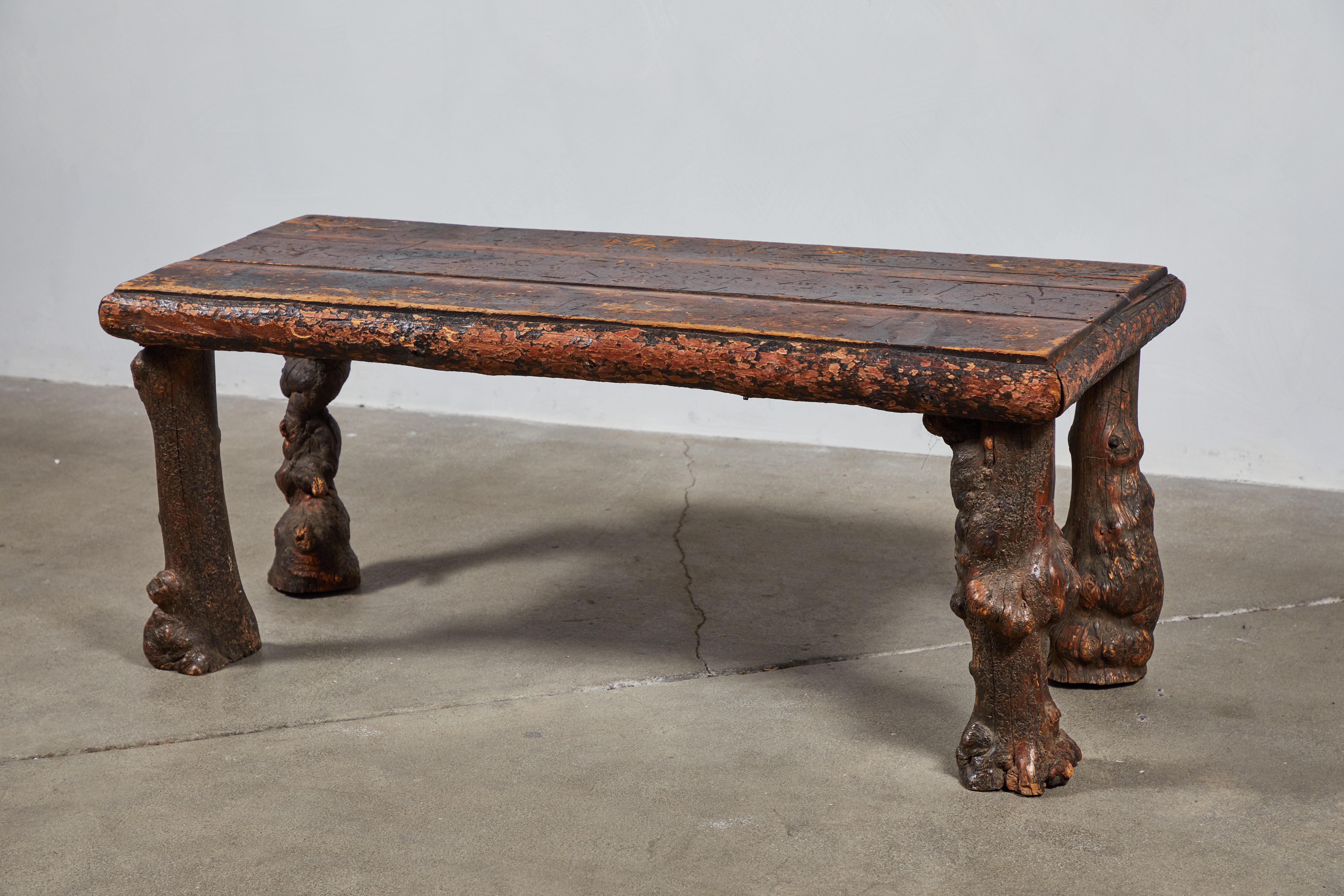 Early American Burled Wood Table 5