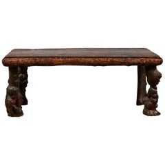 Early American Burled Wood Table
