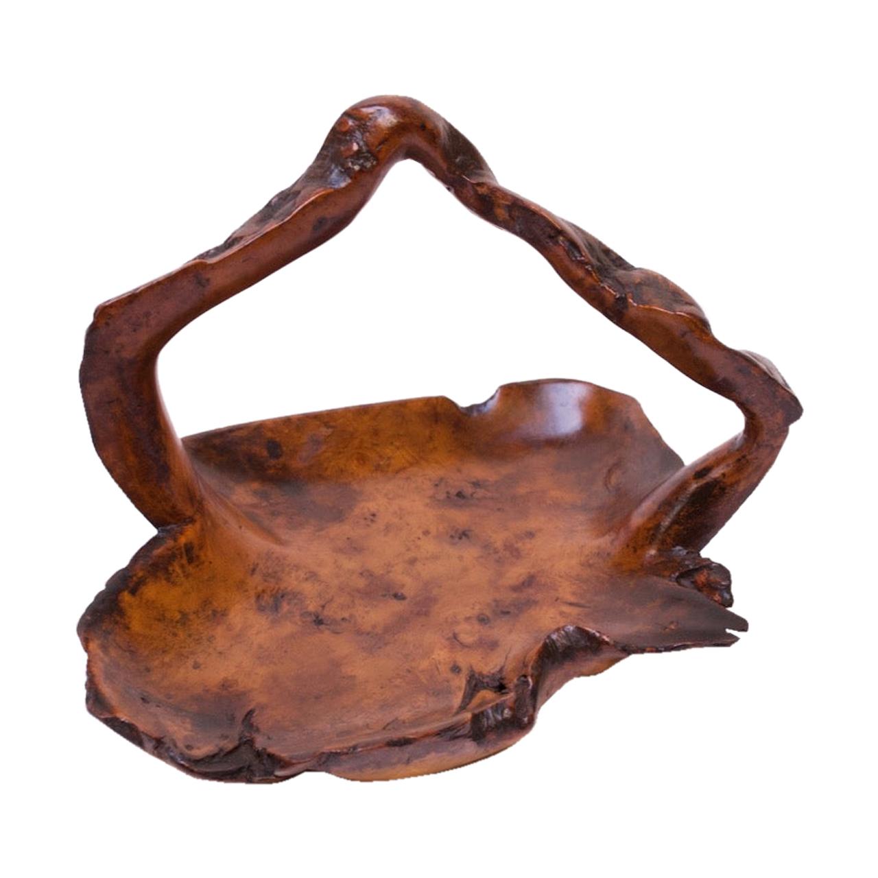 Early American Carved Burl Basket