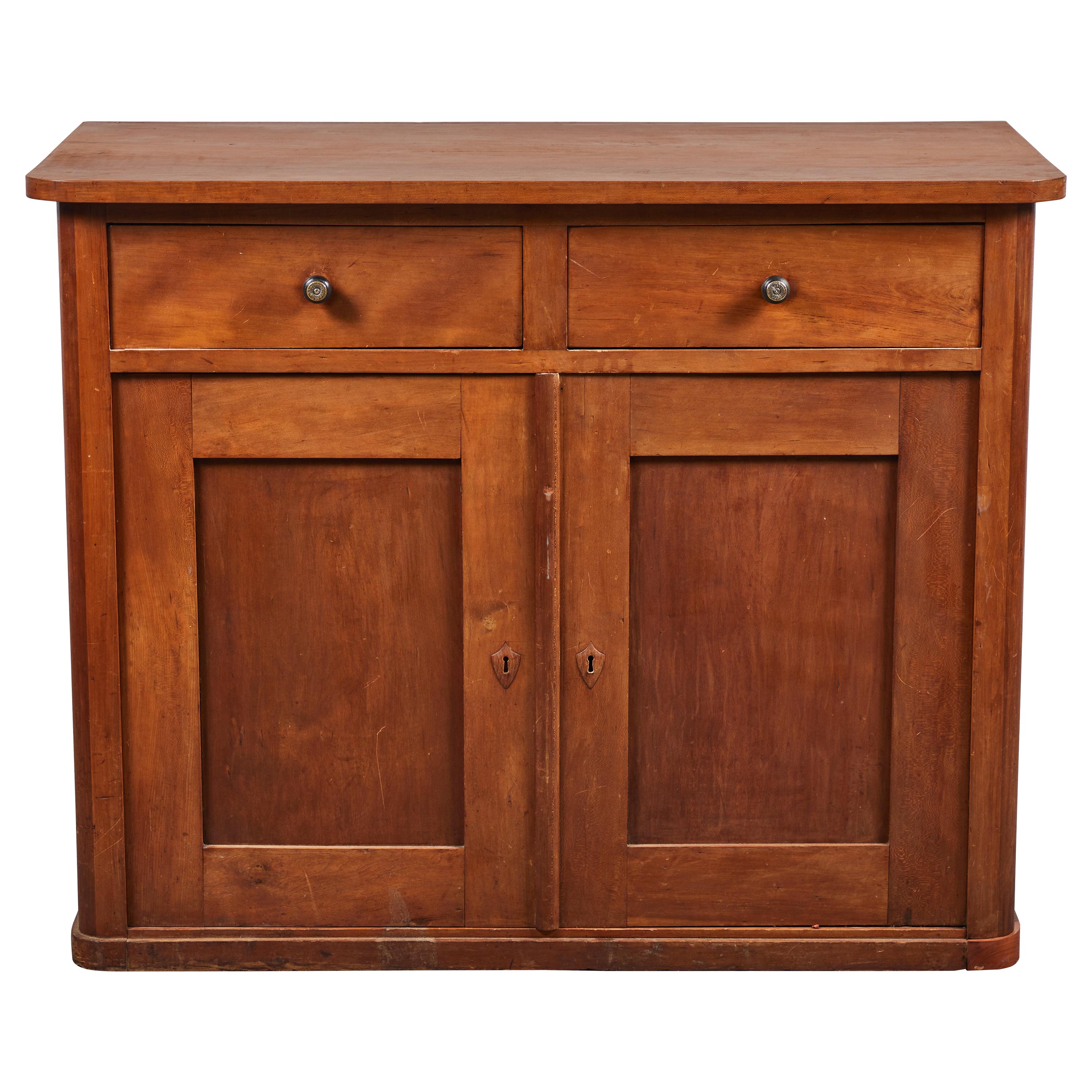 Early American Cherry Two Door Two Drawer Cabinet