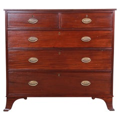 Antique Early American Five-Drawer Mahogany Chest of Drawers, circa 1820s