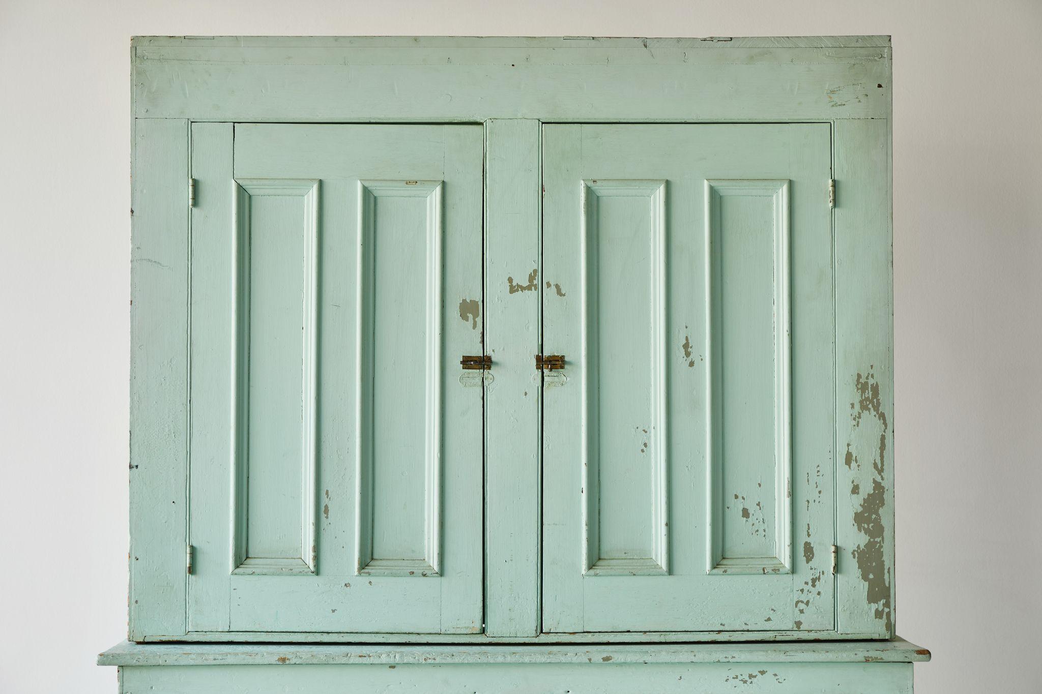 Early American Four Door Step Back Cupboard 2