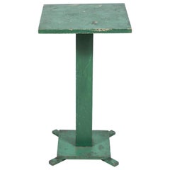 Early American Green Painted Pedestal Table 