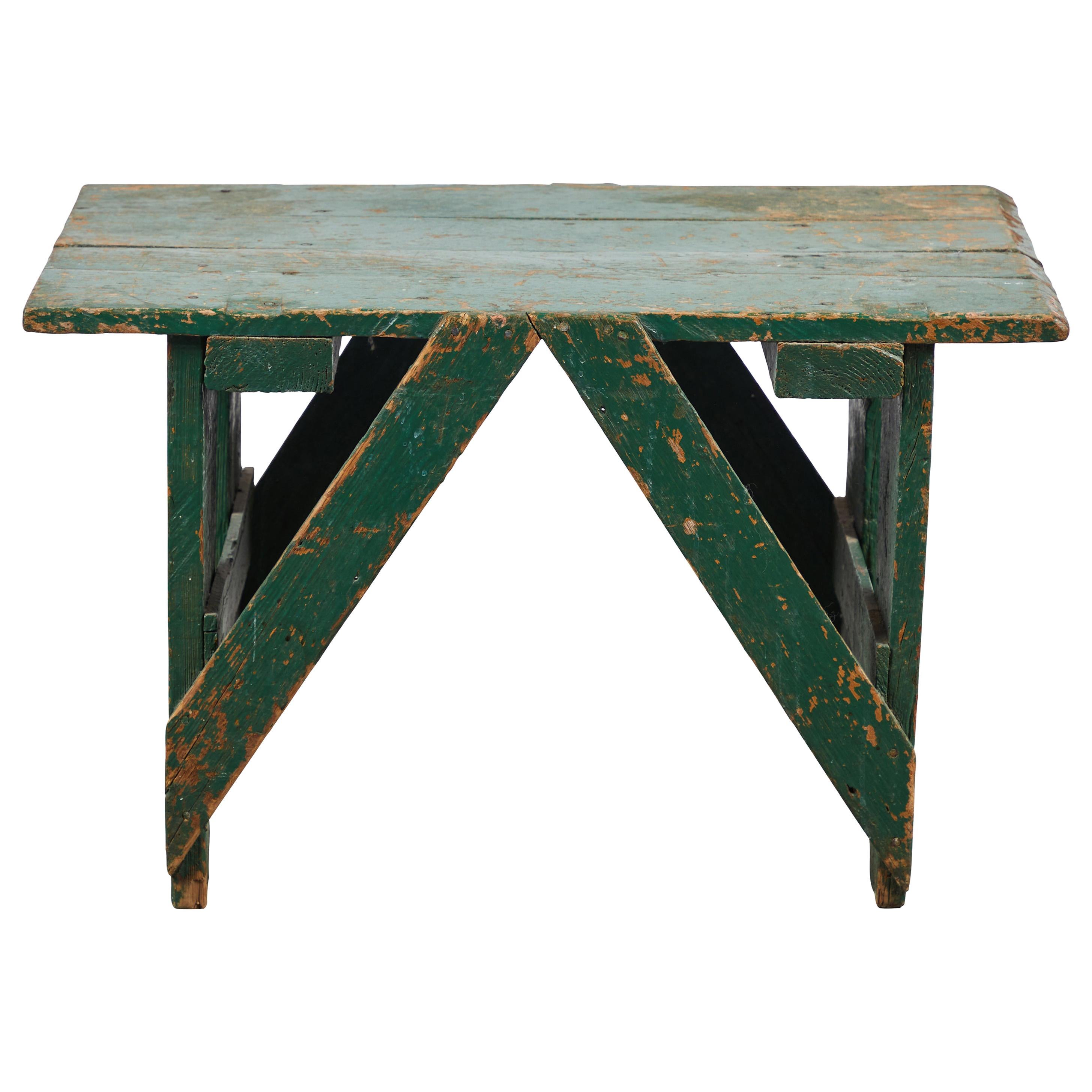 Early American Green Stool