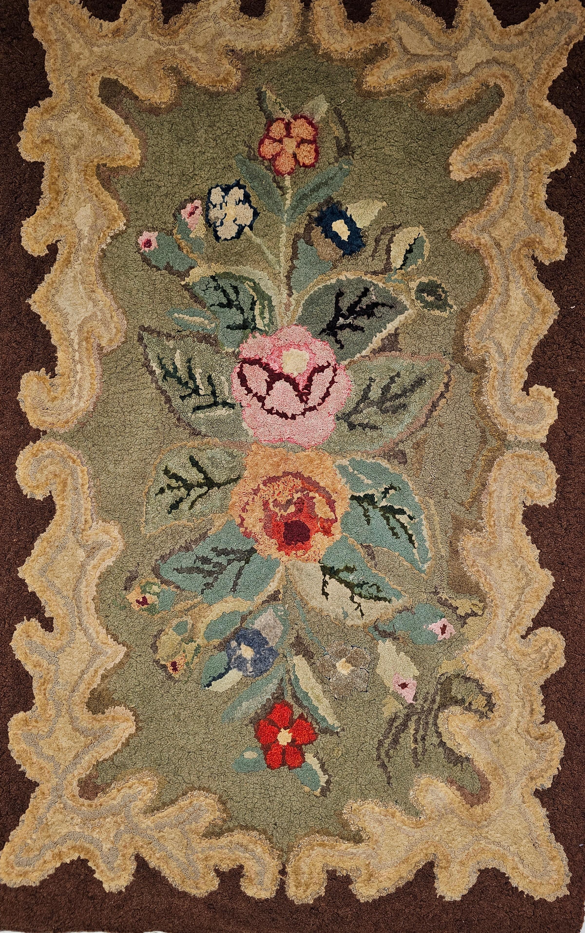 vintage floral wall-to-wall carpet