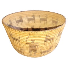 Early American Indian Pima Pictorial  Basket