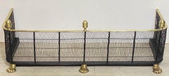 Early American Iron and Brass Fire Fender, 19th Century, circa 1810
