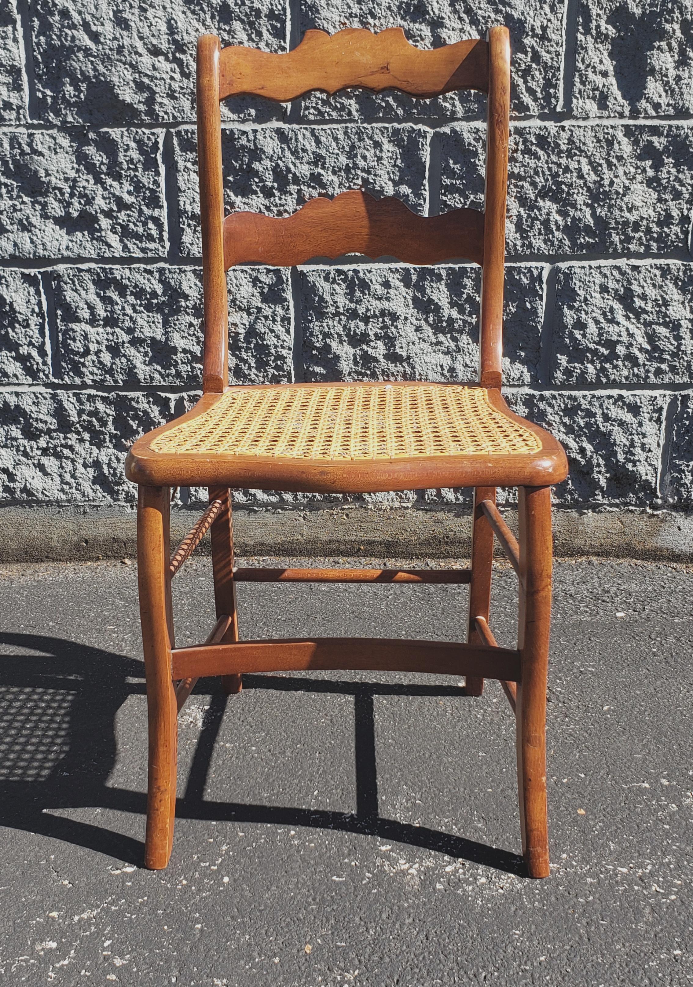 ladder back cane bottom chairs