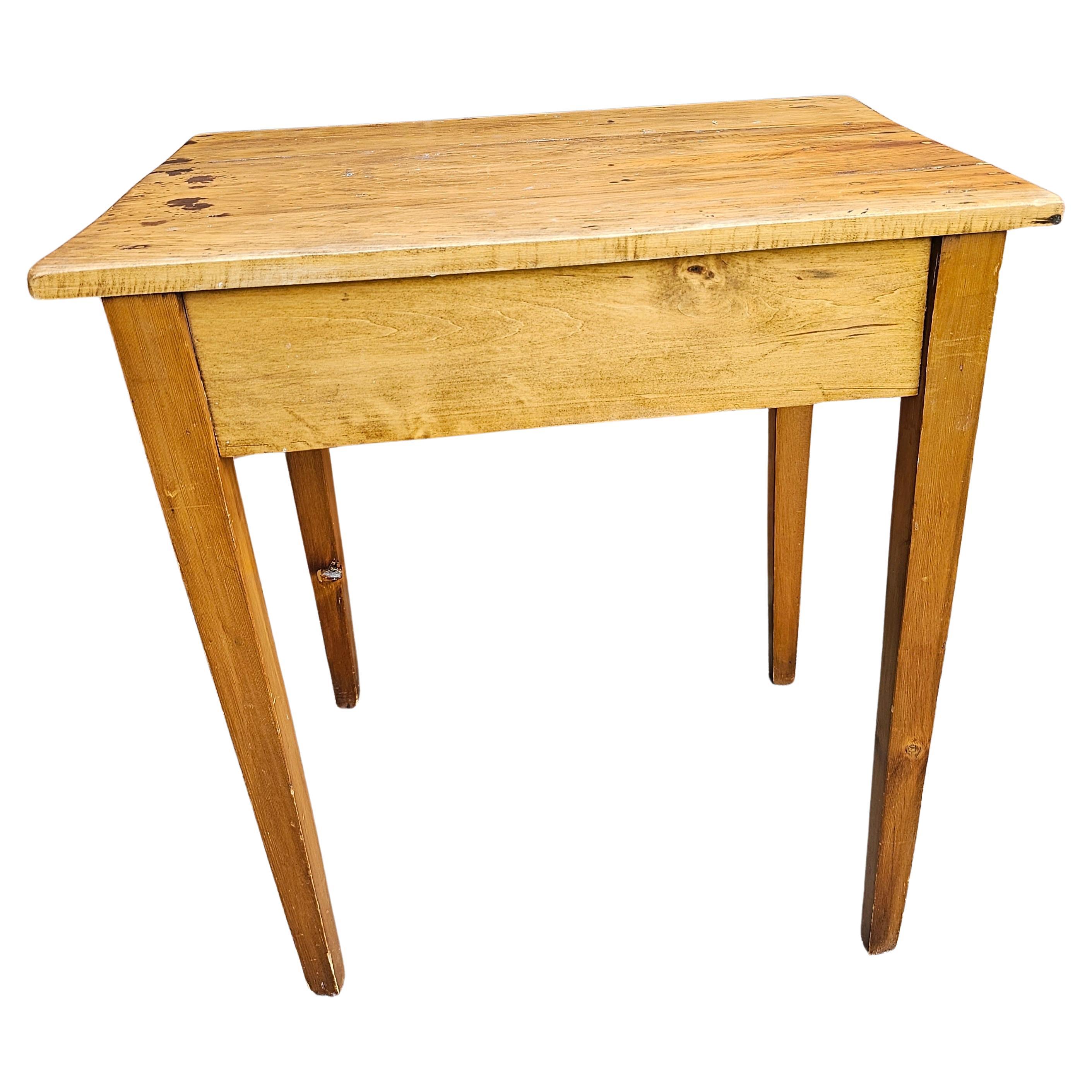 Early American Maple Utility Table, Circa 19th Century For Sale