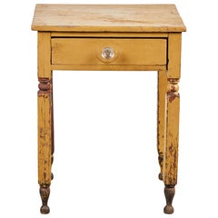 Early American Mustard Painted Side Table