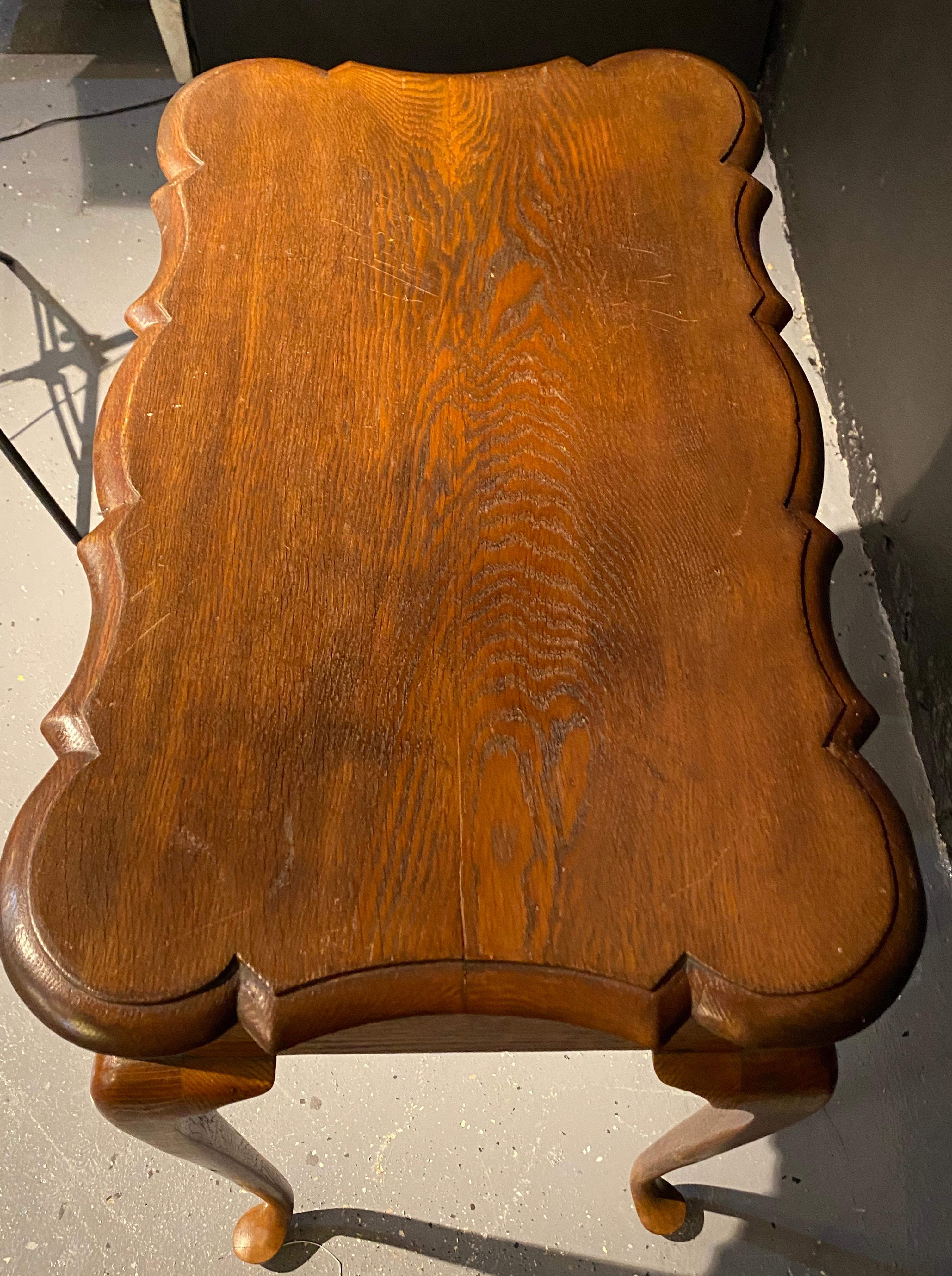 Early American Nightstand End Table Single Drawer Oak 2