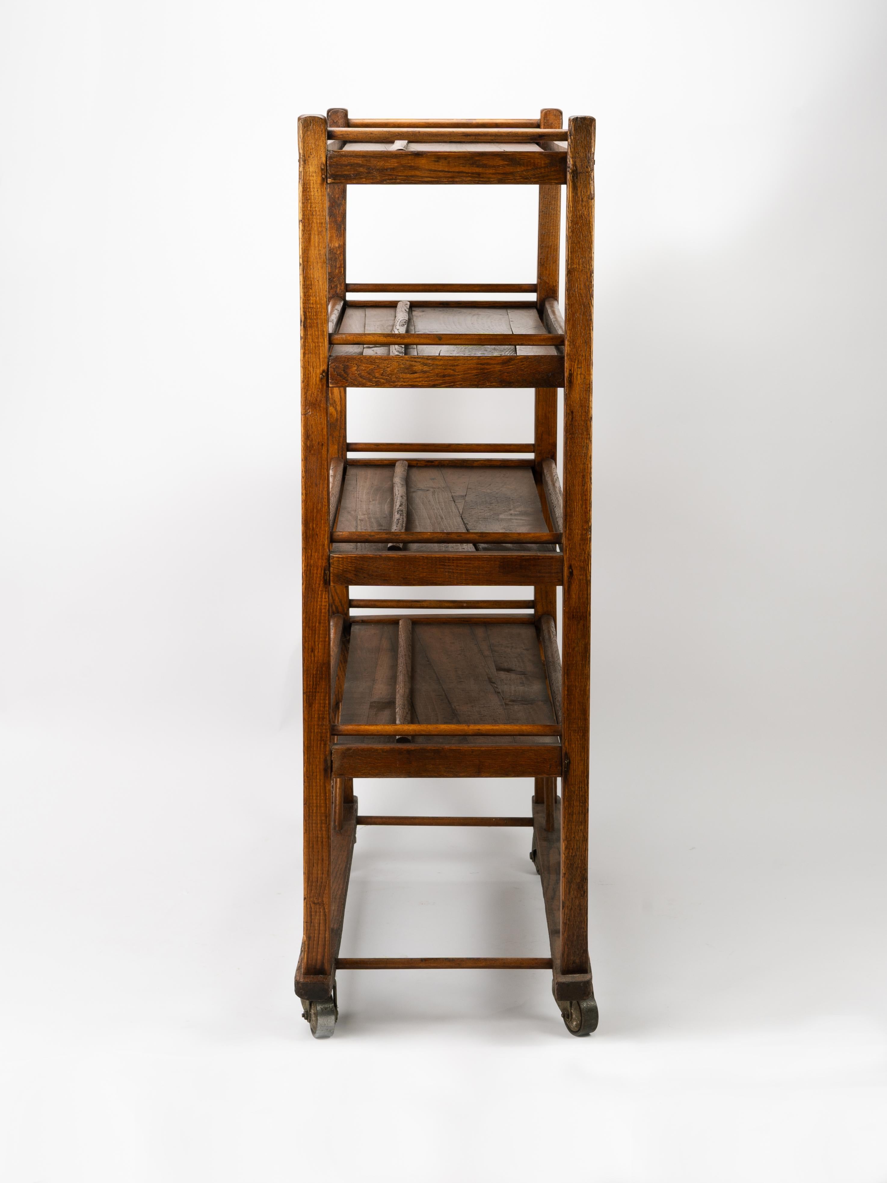 Falegnameria Carrello da forno a rotelle della fabbrica industriale di Oak Oak, prima America, Rolle in vendita