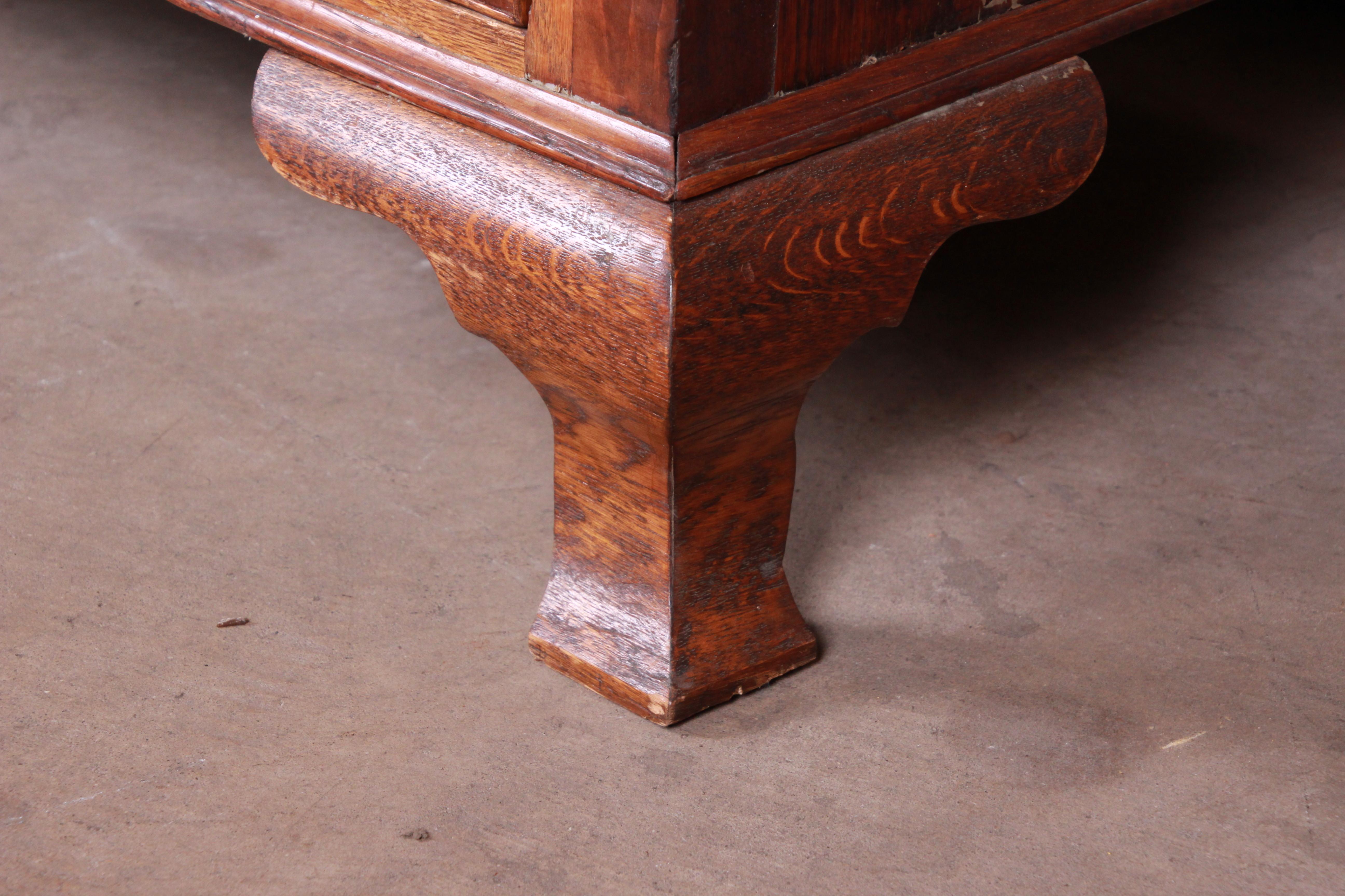 Early American Oak, Inlaid Mahogany, and Bone Inlay Chest of Drawers, circa 1820 10