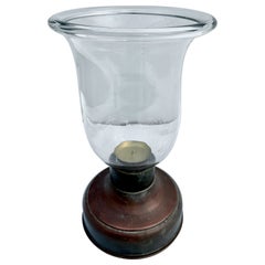 Early American Oversized Hurricane Copper & Glass Lantern