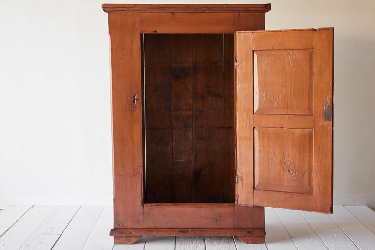 Early American Painted Single Door Cupboard For Sale at 1stDibs