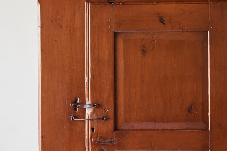 Early American Painted Single Door Cupboard For Sale at 1stDibs
