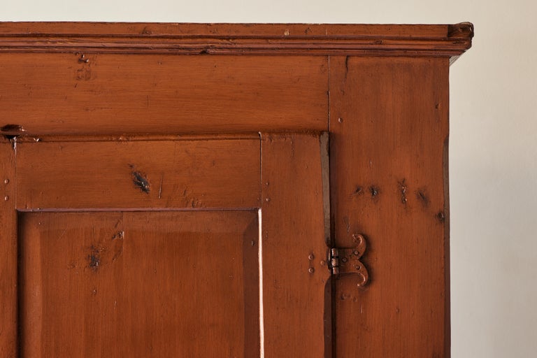 Early American Painted Single Door Cupboard For Sale at 1stDibs