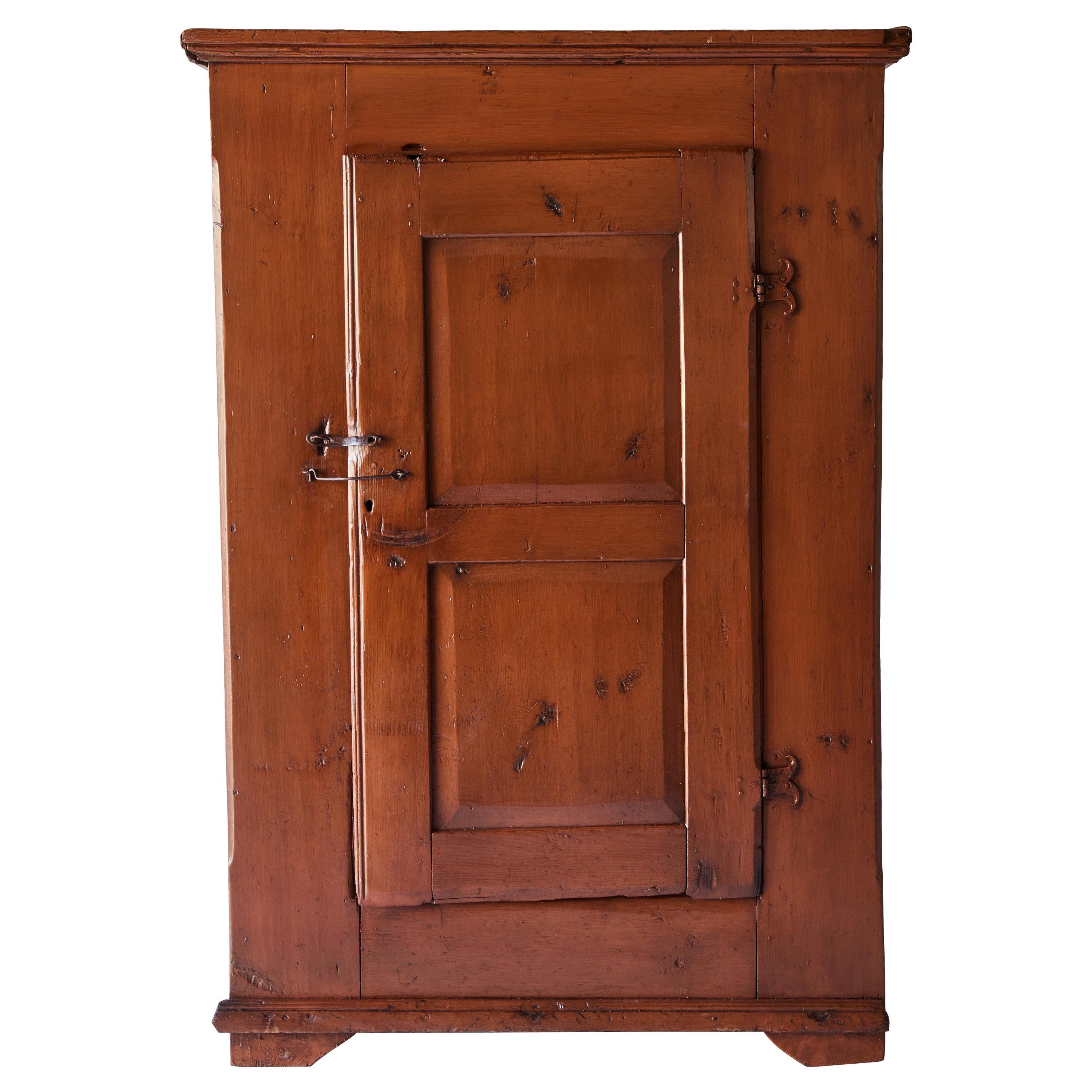 Early American Painted Single Door Cupboard