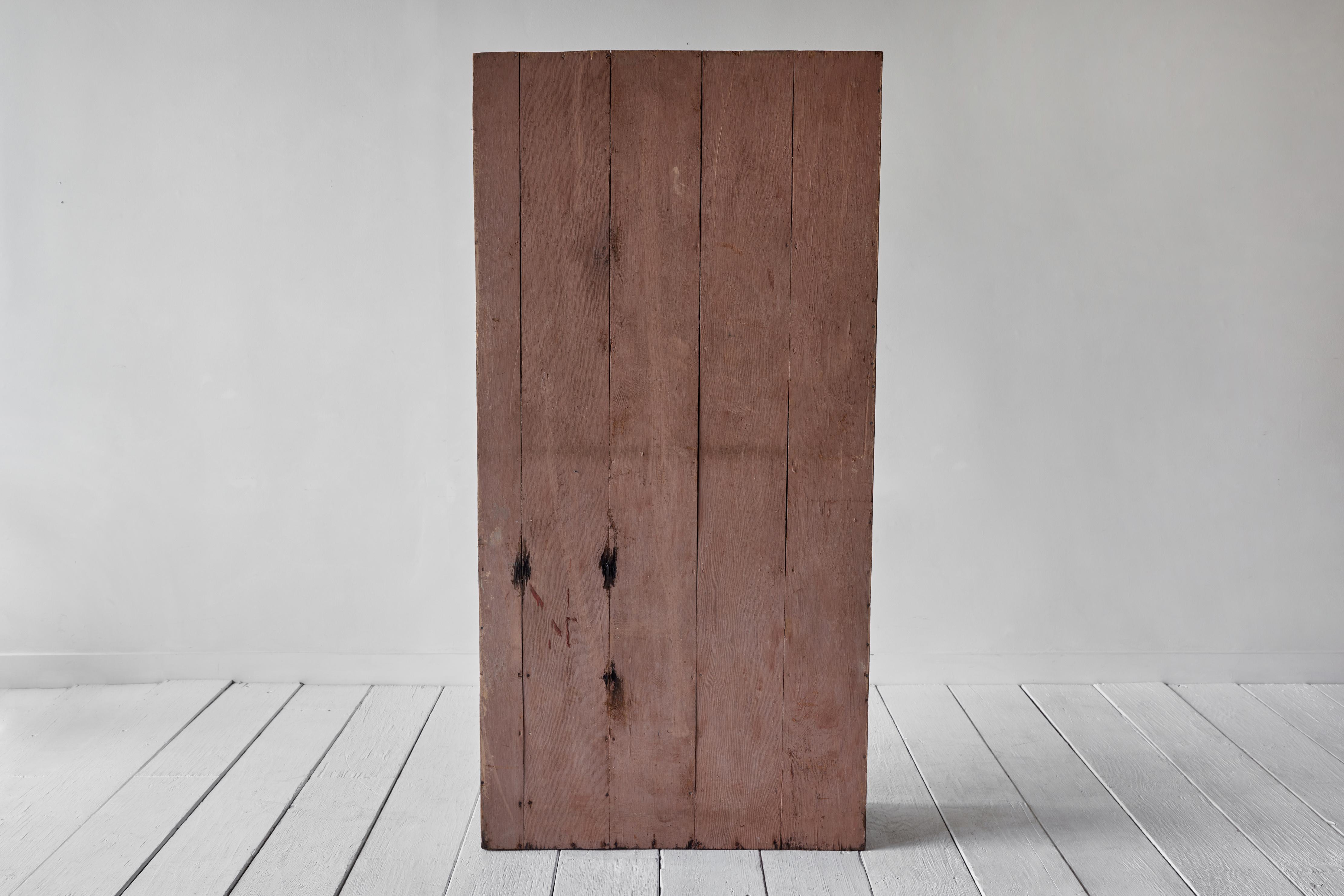 Bois Armoire à deux portes peinte du début de l'Amérique