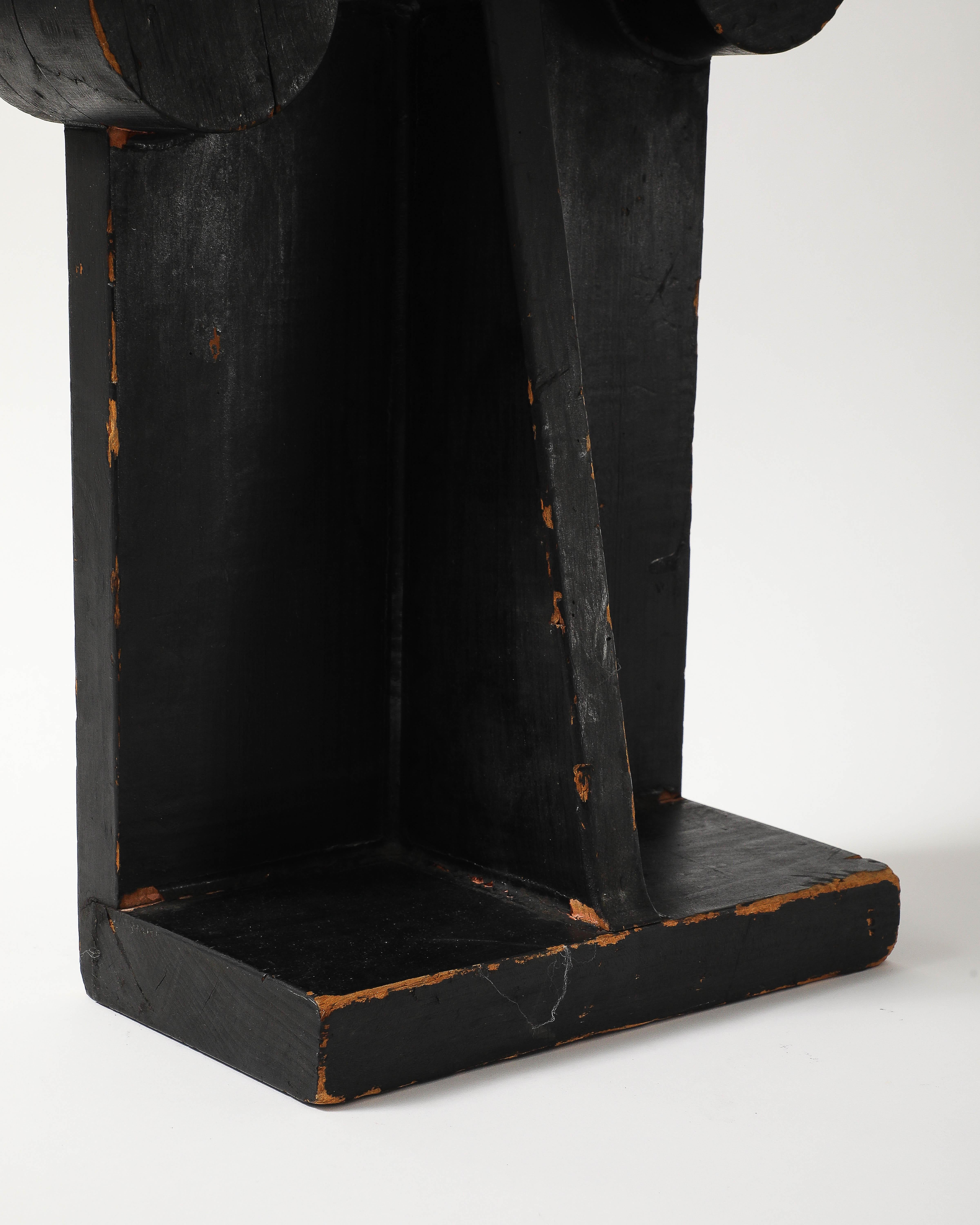 Sculpture en bois peint du début de l'Amérique en vente 7