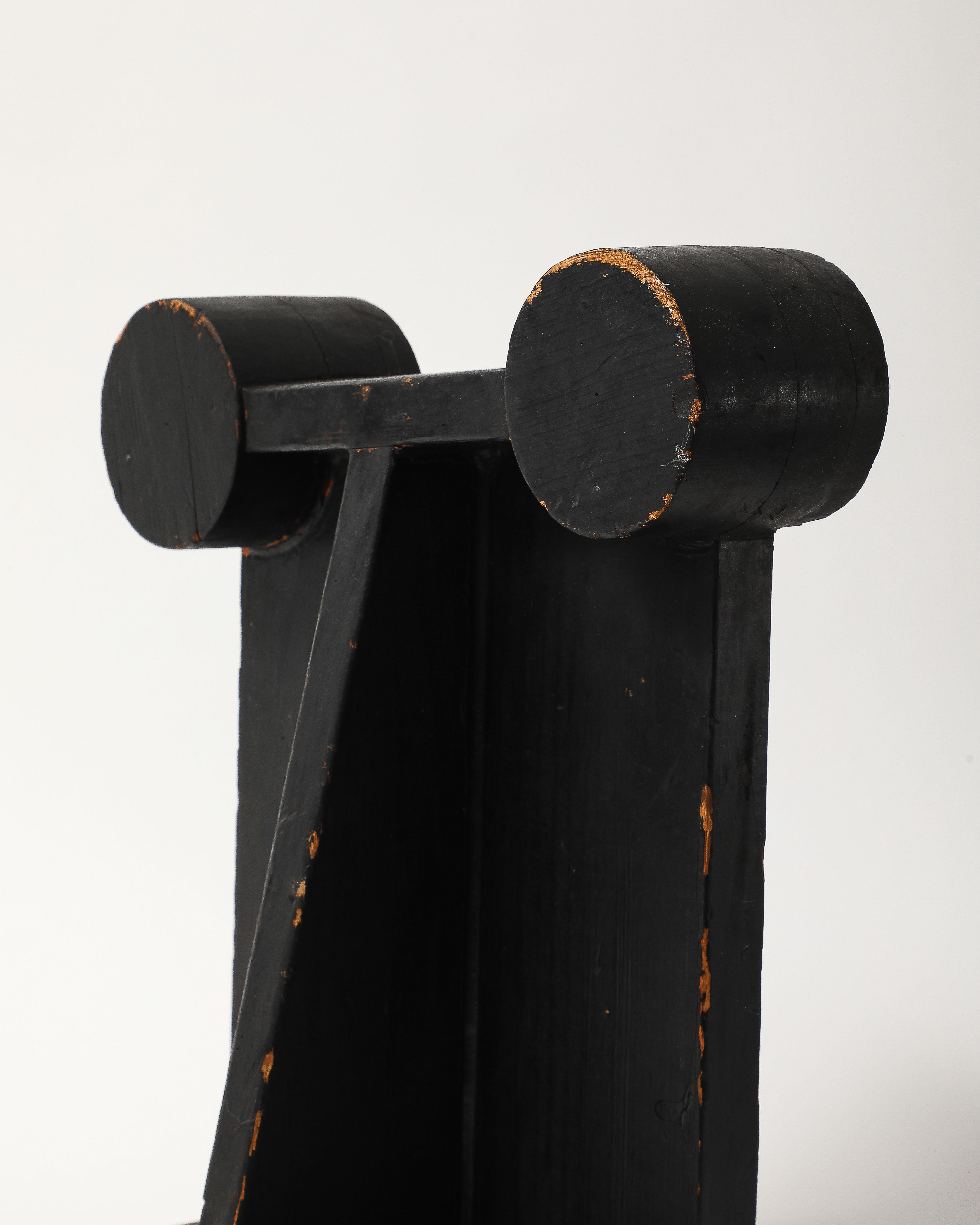 Sculpture en bois peint du début de l'Amérique en vente 1