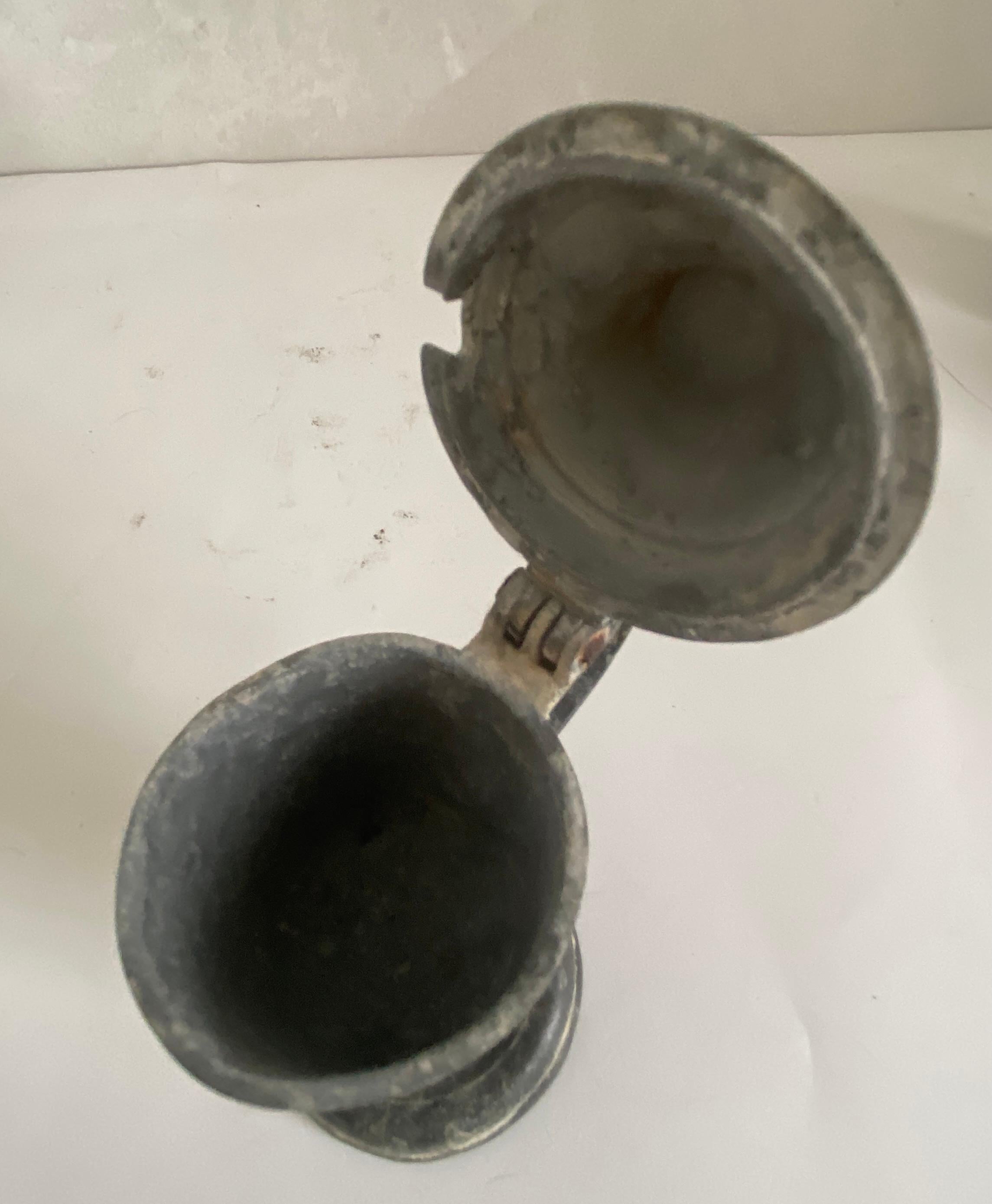 Tarro de mostaza de estaño americano antiguo colonial estadounidense en venta