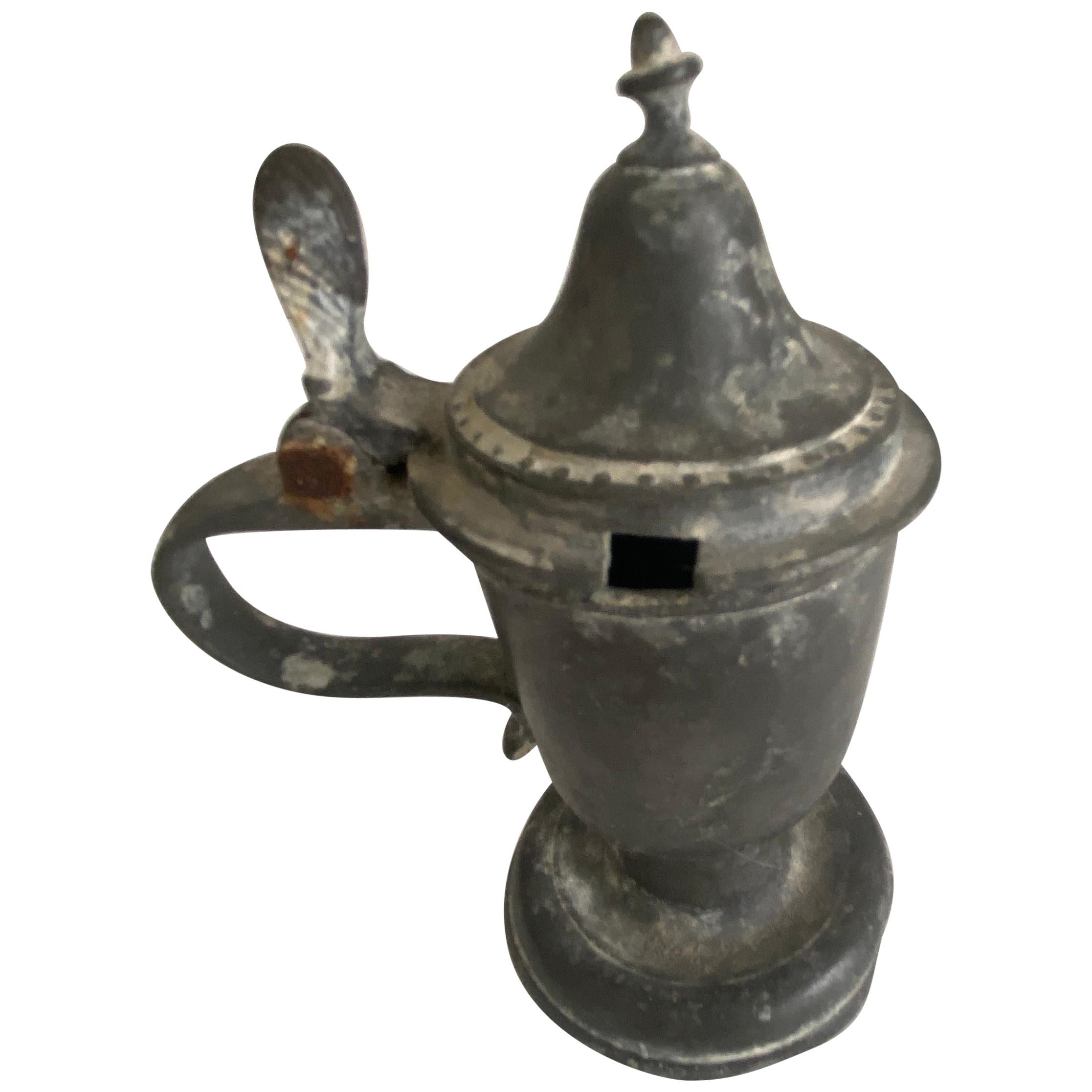Early American Pewter Mustard Pot