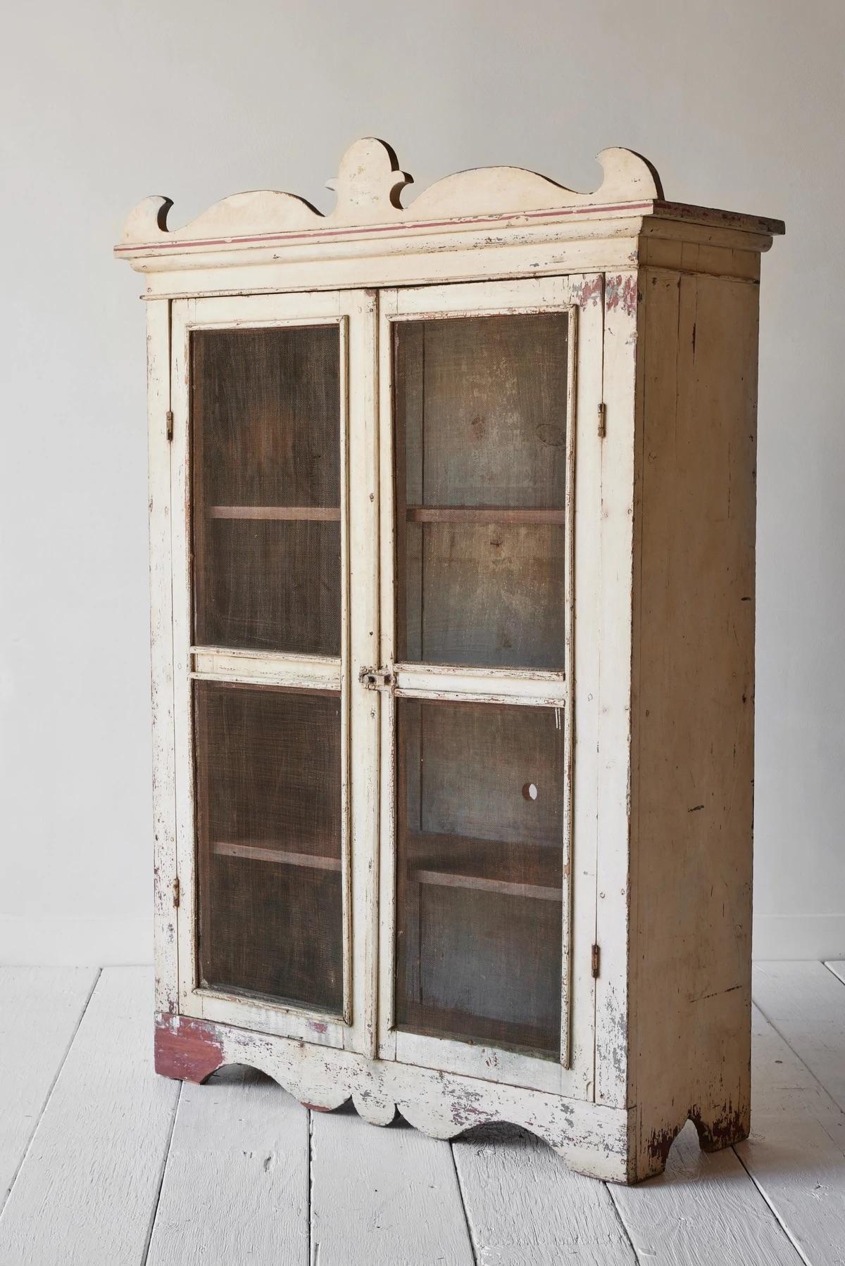 19th Century Early American Pie Safe Cupboard