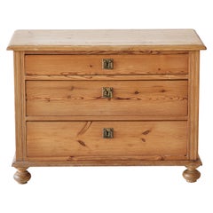 Early American Pine Three Chest of Drawers