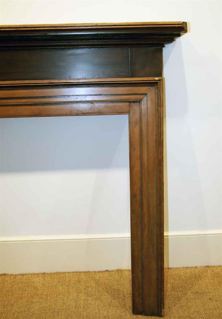 Early American Pine Wood Simple Mantel For Sale at 1stDibs