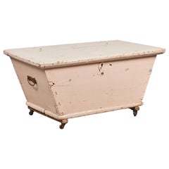 Antique Early American Pink Trunk