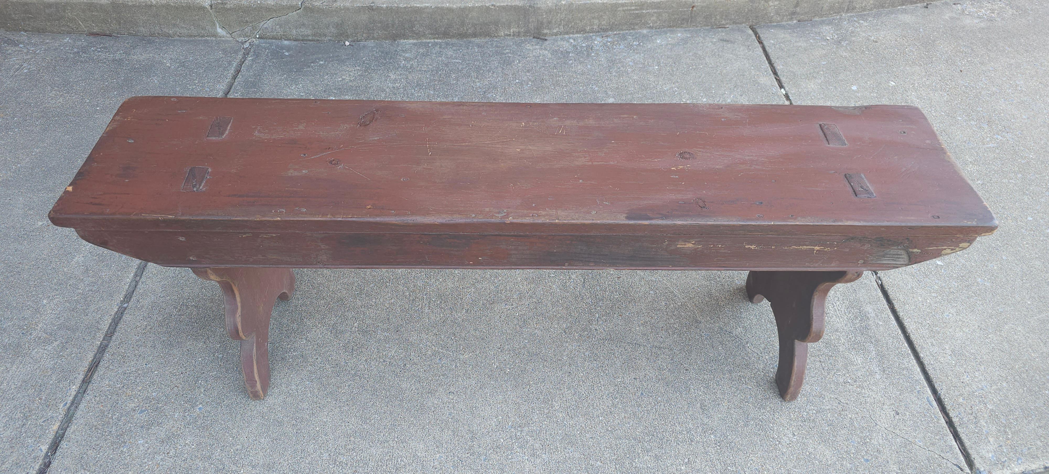 Early American Primitive Bench For Sale 1