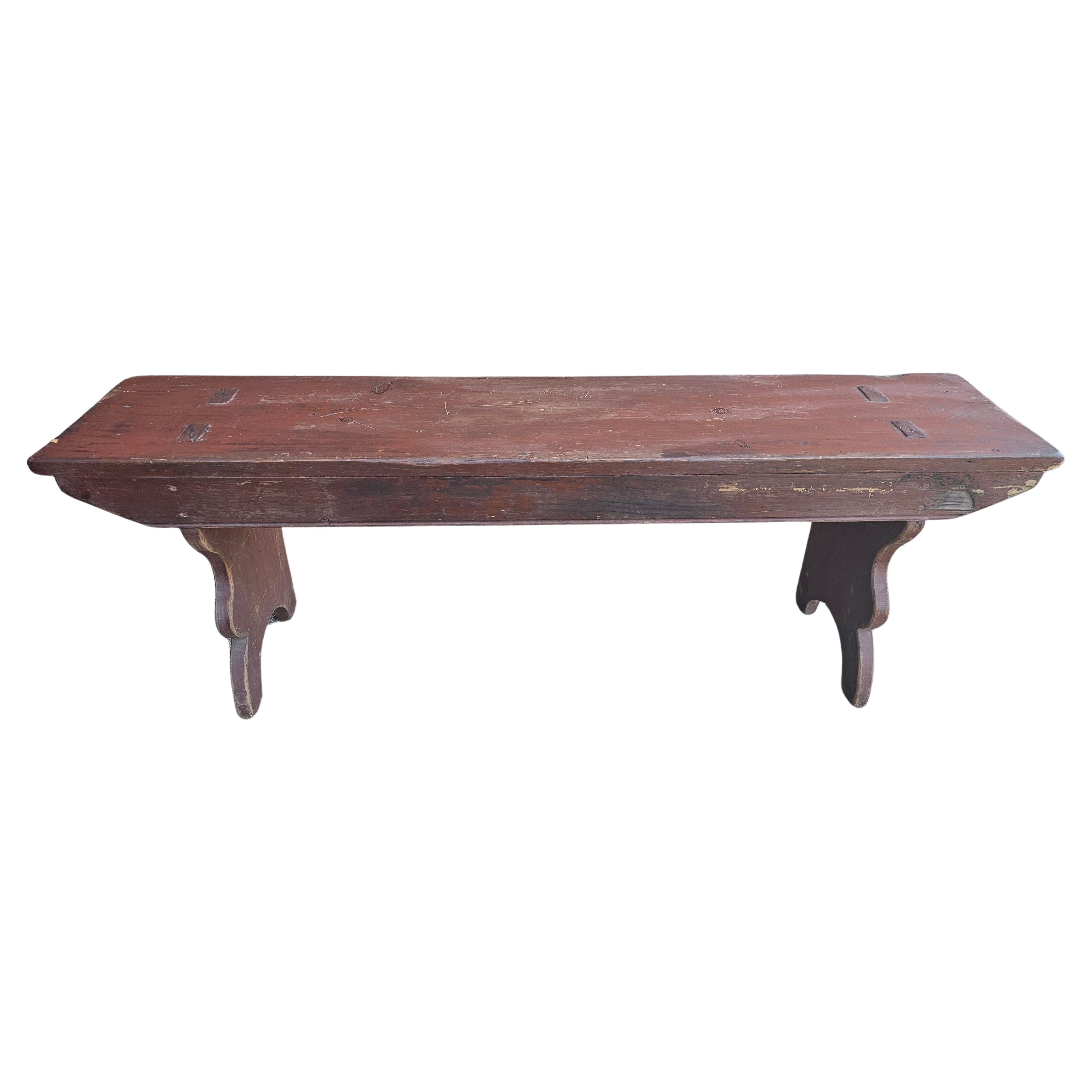 Early American Primitive Bench For Sale