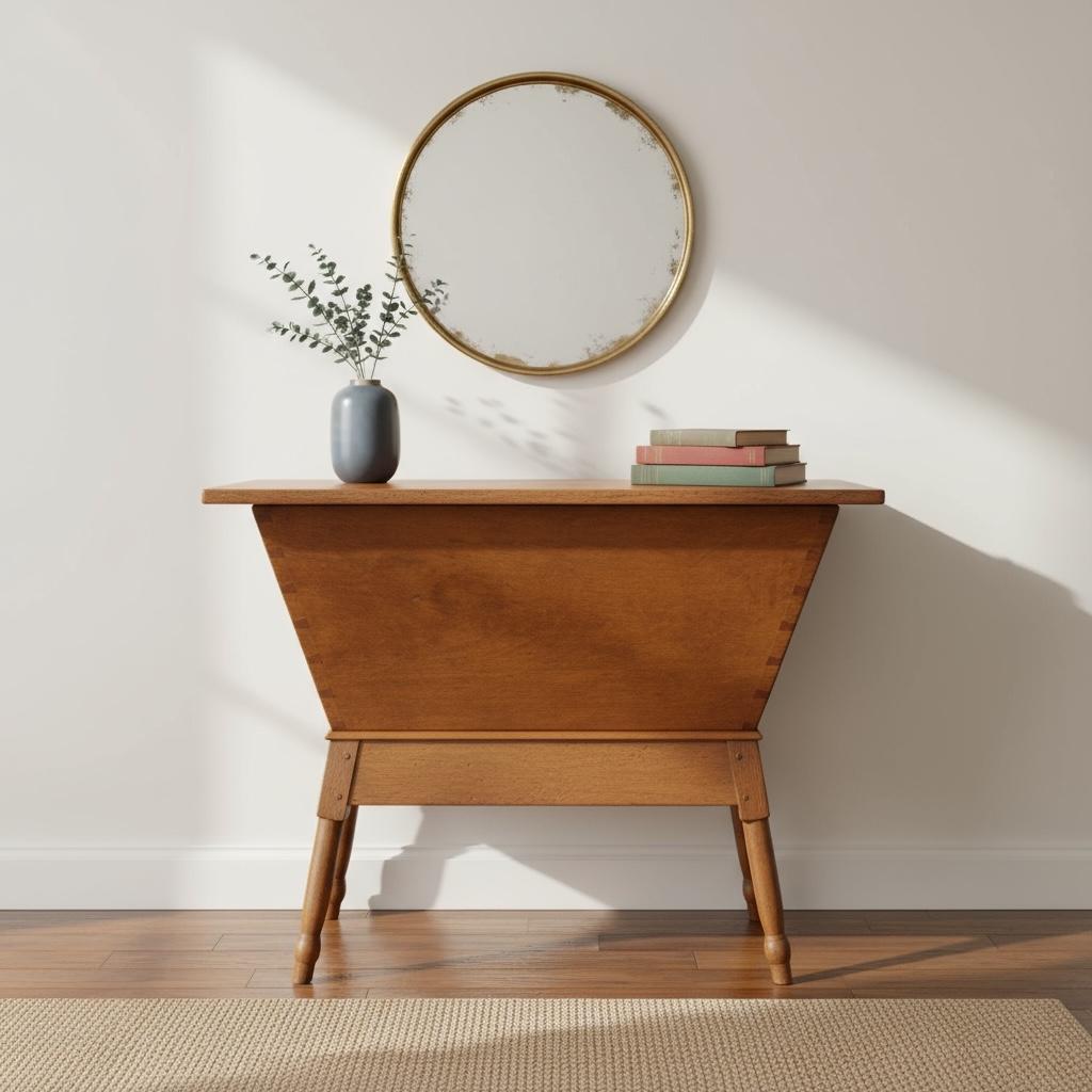 Early American Primitive Southern Pine Dough Box / Trough Console Table, C. 1820 For Sale 9